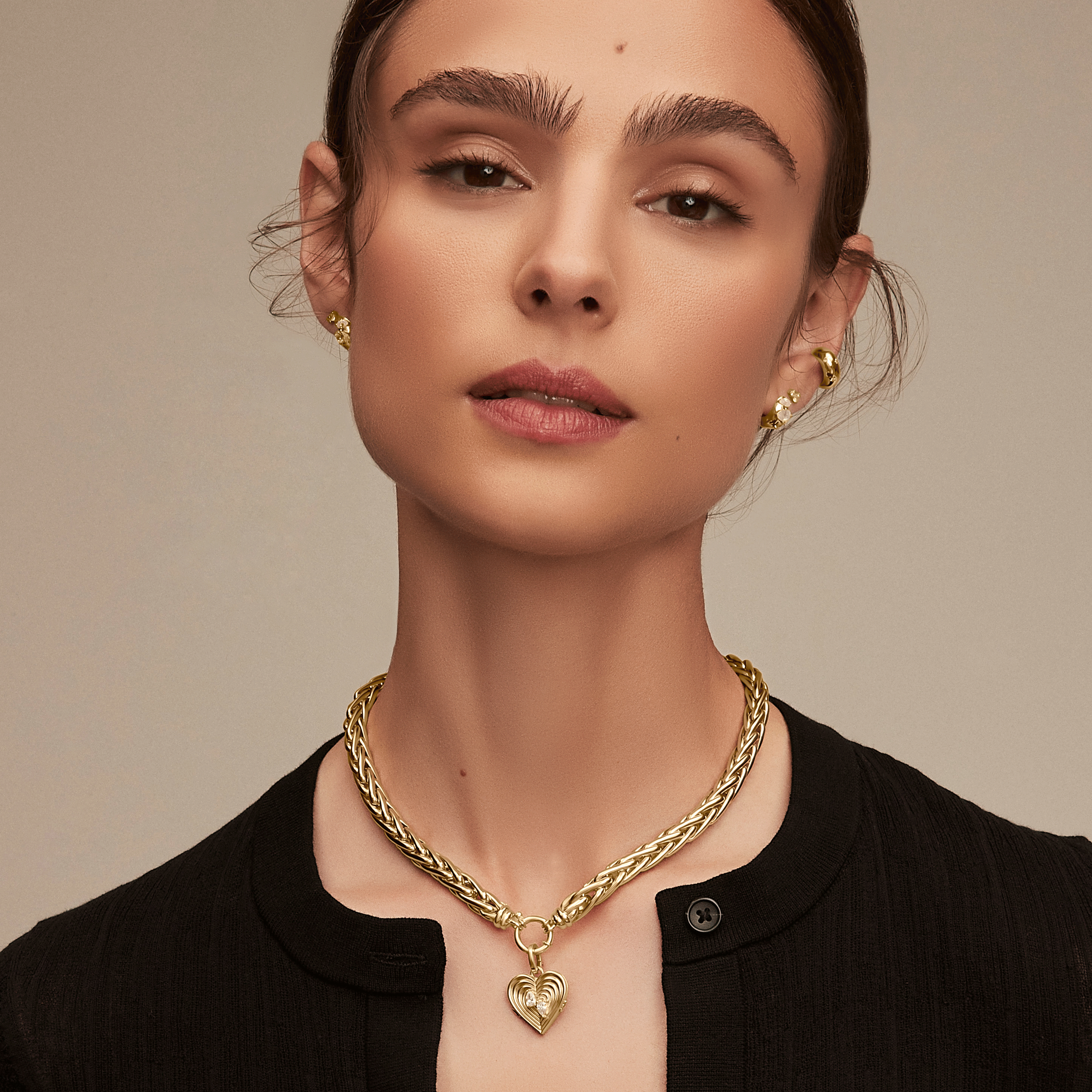 Groovy Heart Locket Hinged Charm - Lab Grown