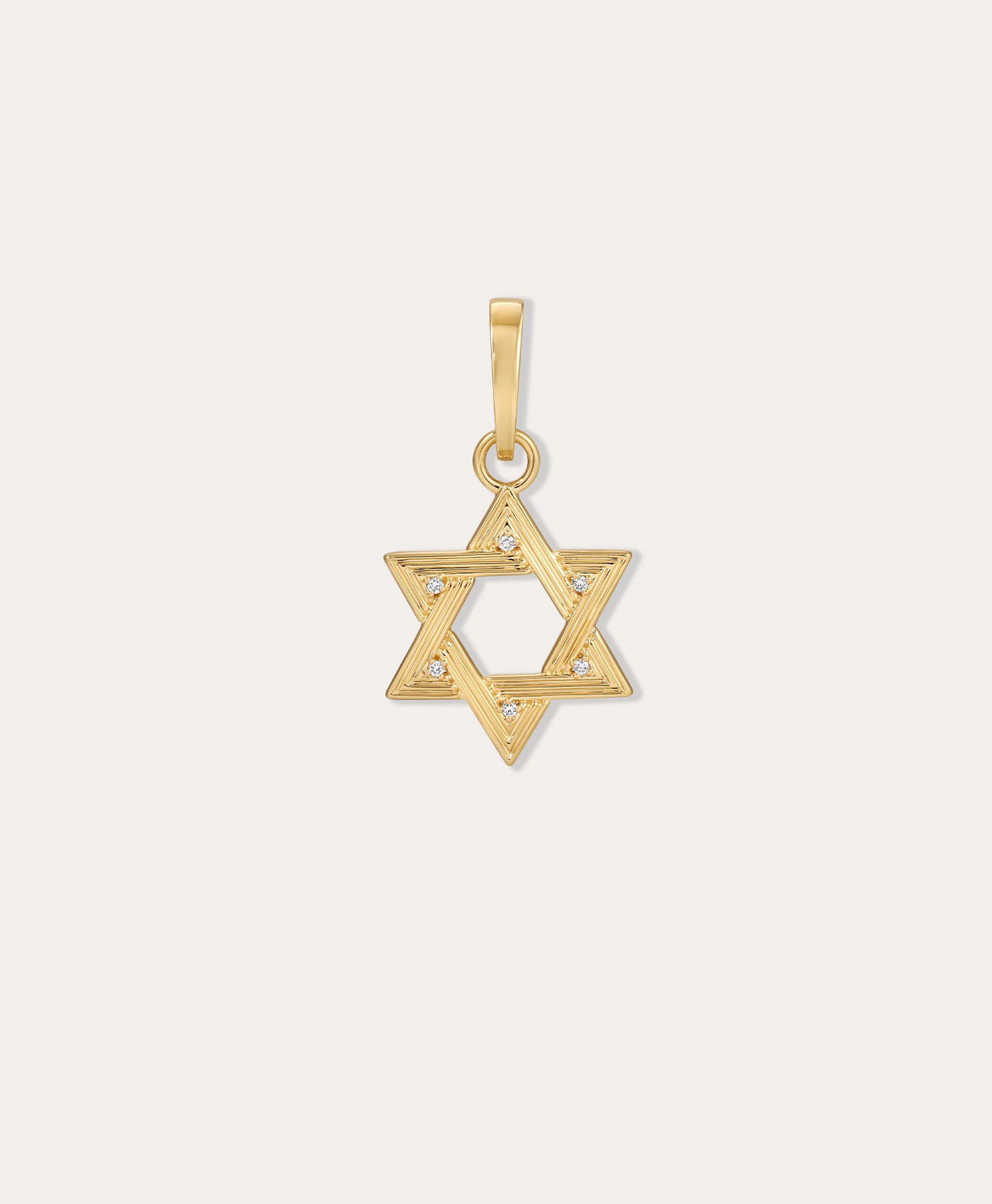 One of a Kind Groovy Diamond Star of David Hinged Charm