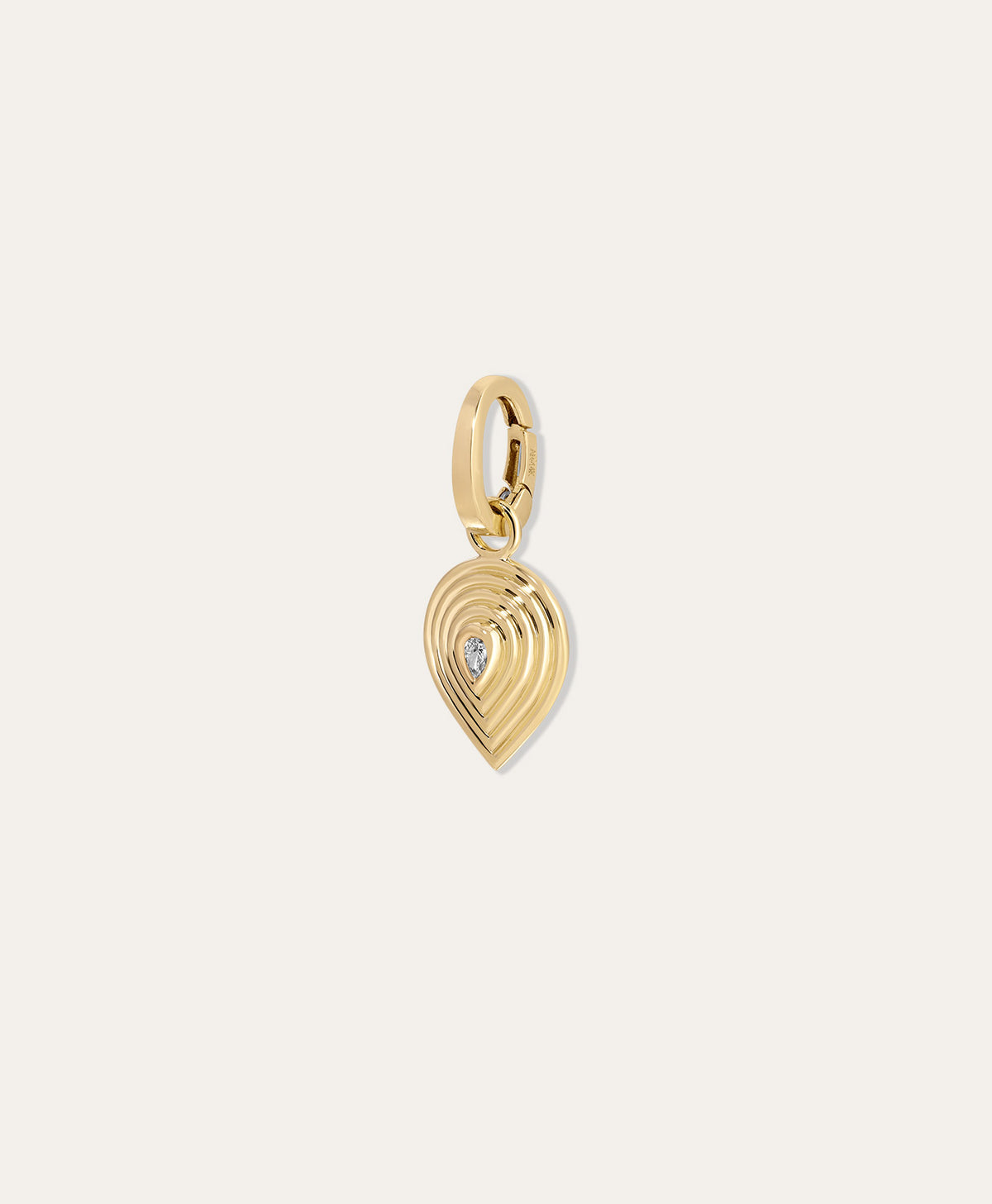 One of a Kind Groovy Geometric Diamond Teardrop Hinged Charm