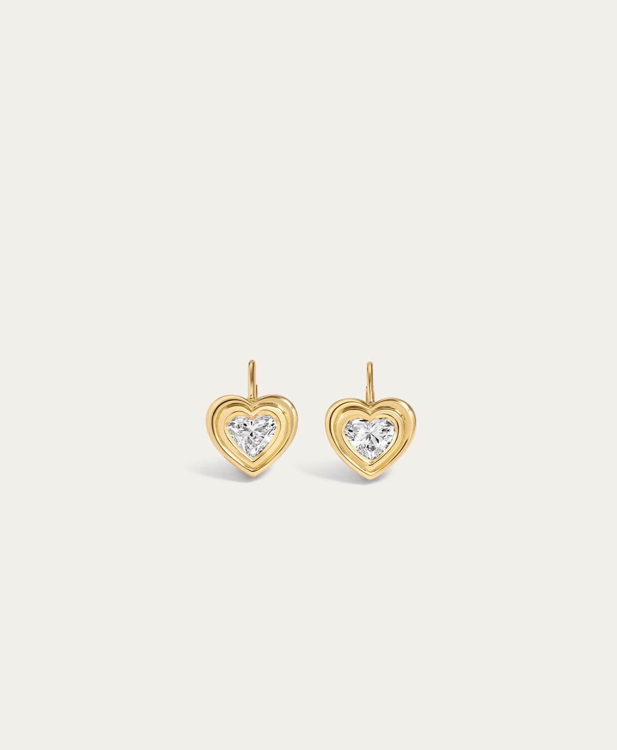One of a Kind Groovy Heart Drop Earrings