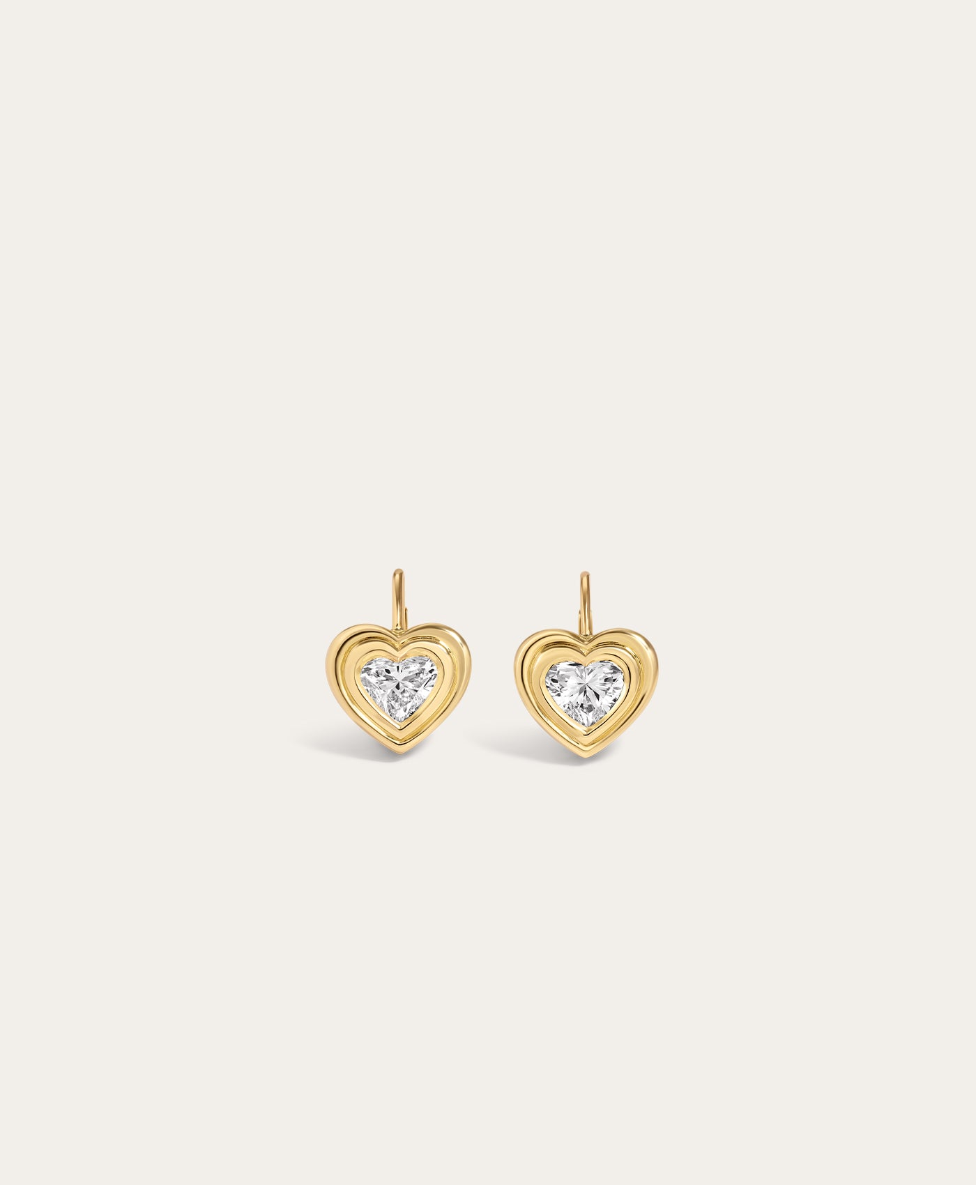 One of a Kind Groovy Heart Drop Earrings