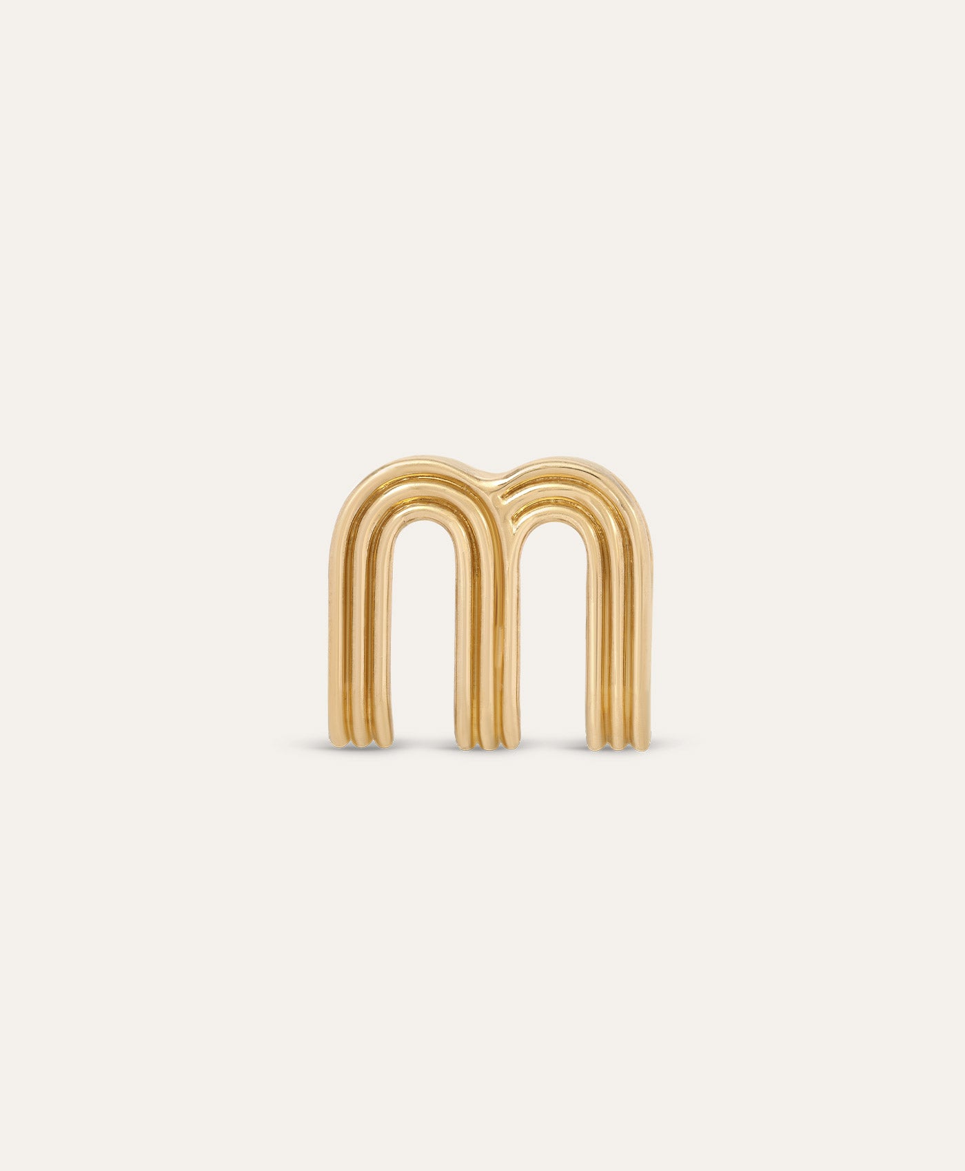 One of a Kind Groovy Initial Big Bead - Letter M