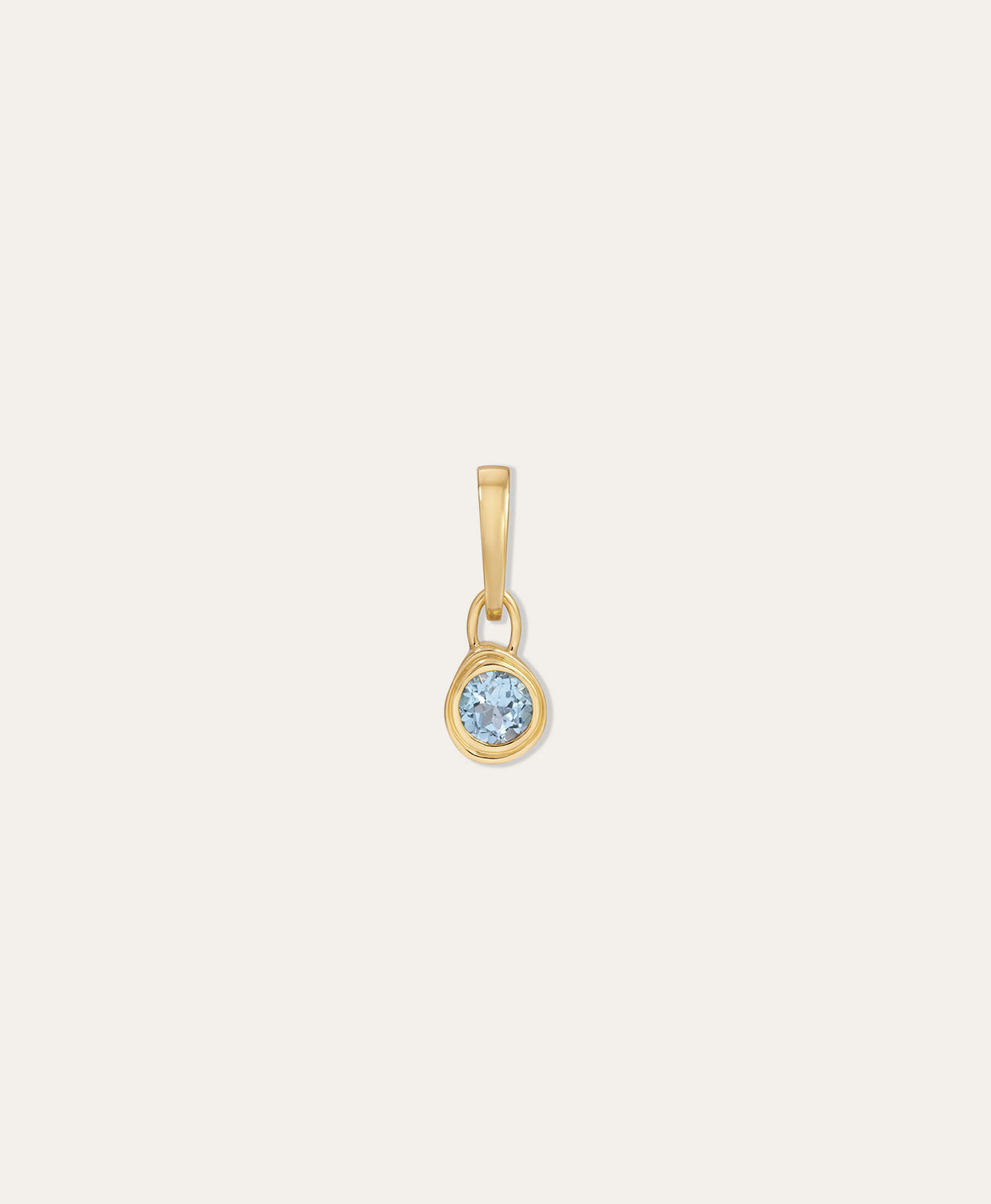 One of a Kind Groovy Organic Blue Topaz Hinged Charm