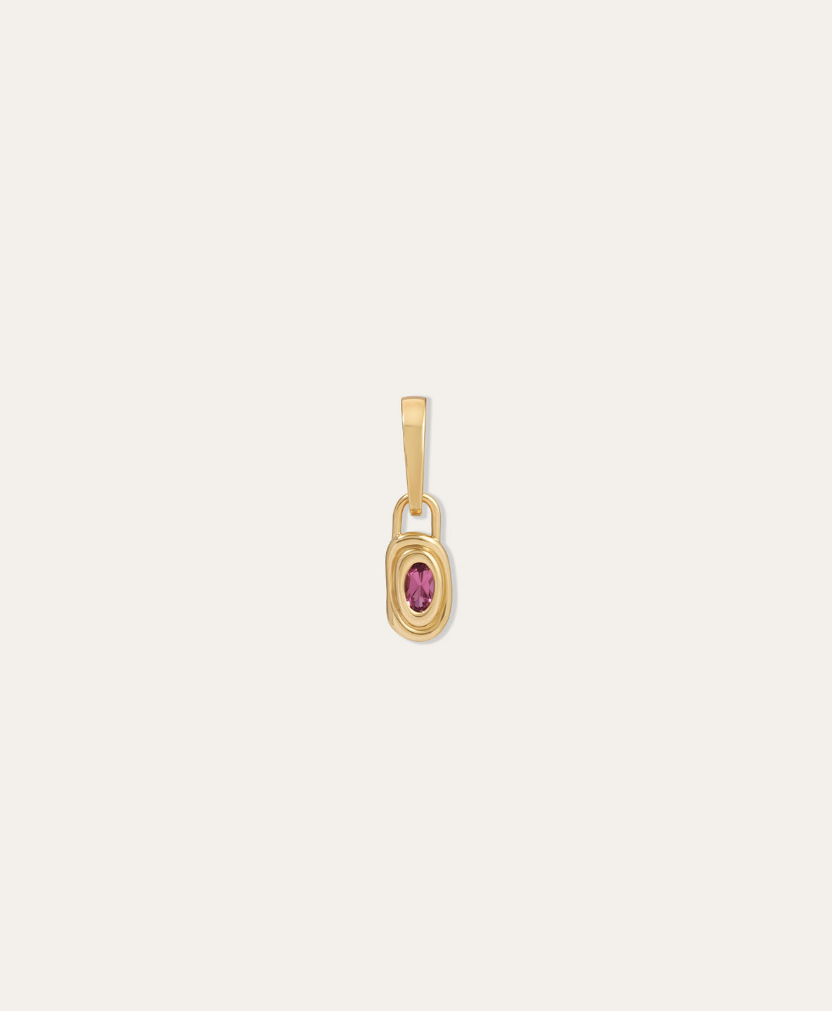 One of a Kind Groovy Organic Pink Sapphire Hinged Charm