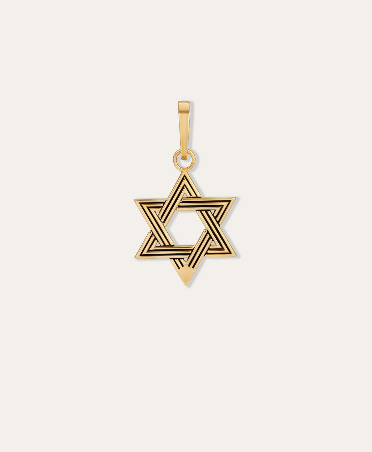 One of a Kind Mens Groovy Star of David Hinged Charm