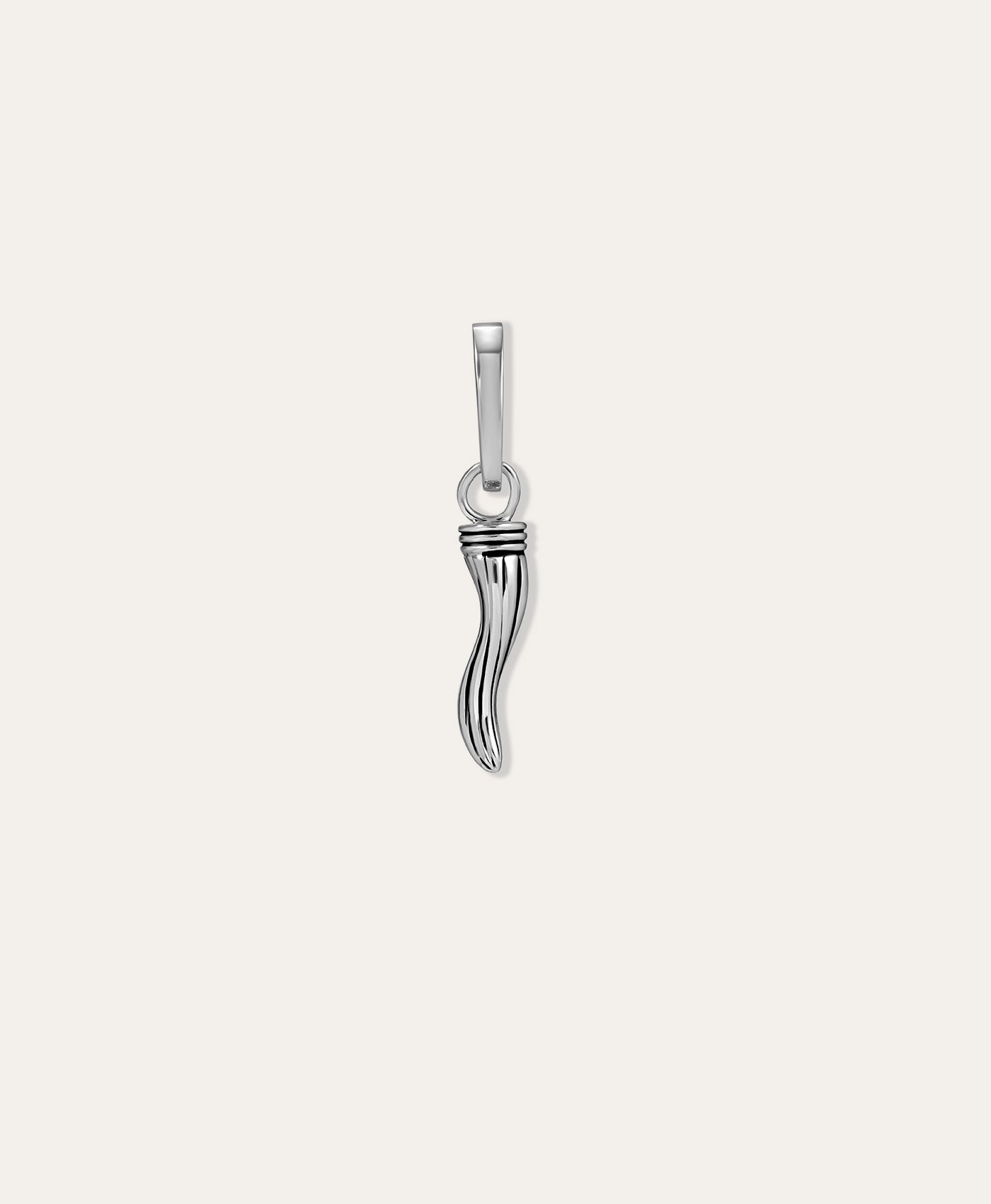 One of a Kind Mens Groovy 3D Cornicello Hinged Charm