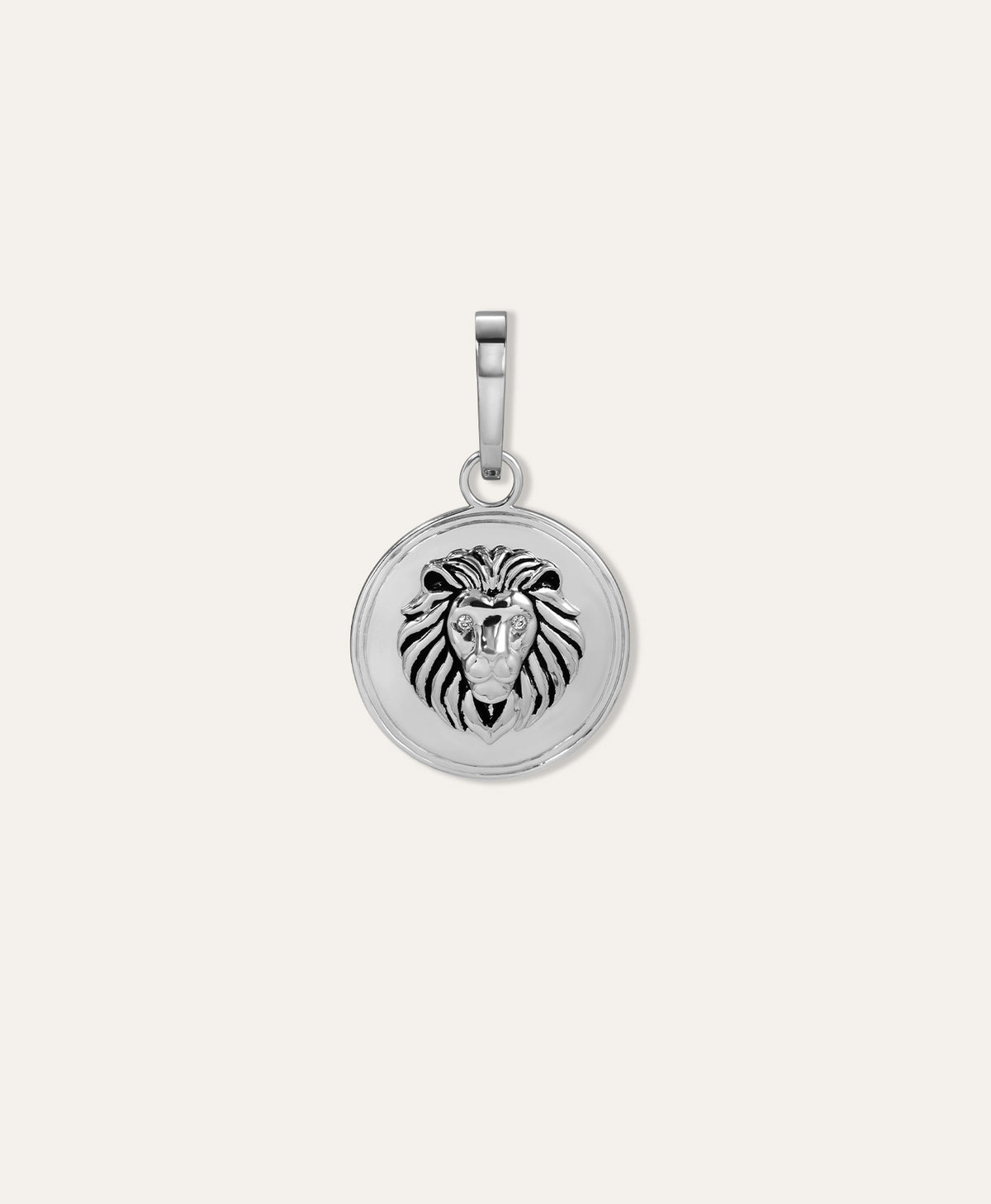 One of a Kind Mens Groovy XL Border Lion Head Hinged Charm