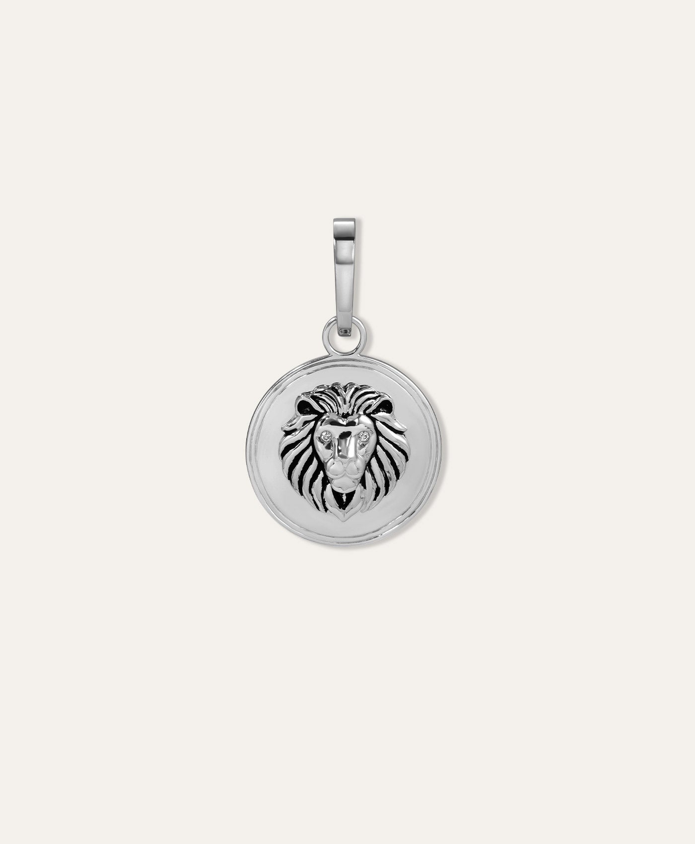 One of a Kind Mens Groovy XL Border Lion Head Hinged Charm