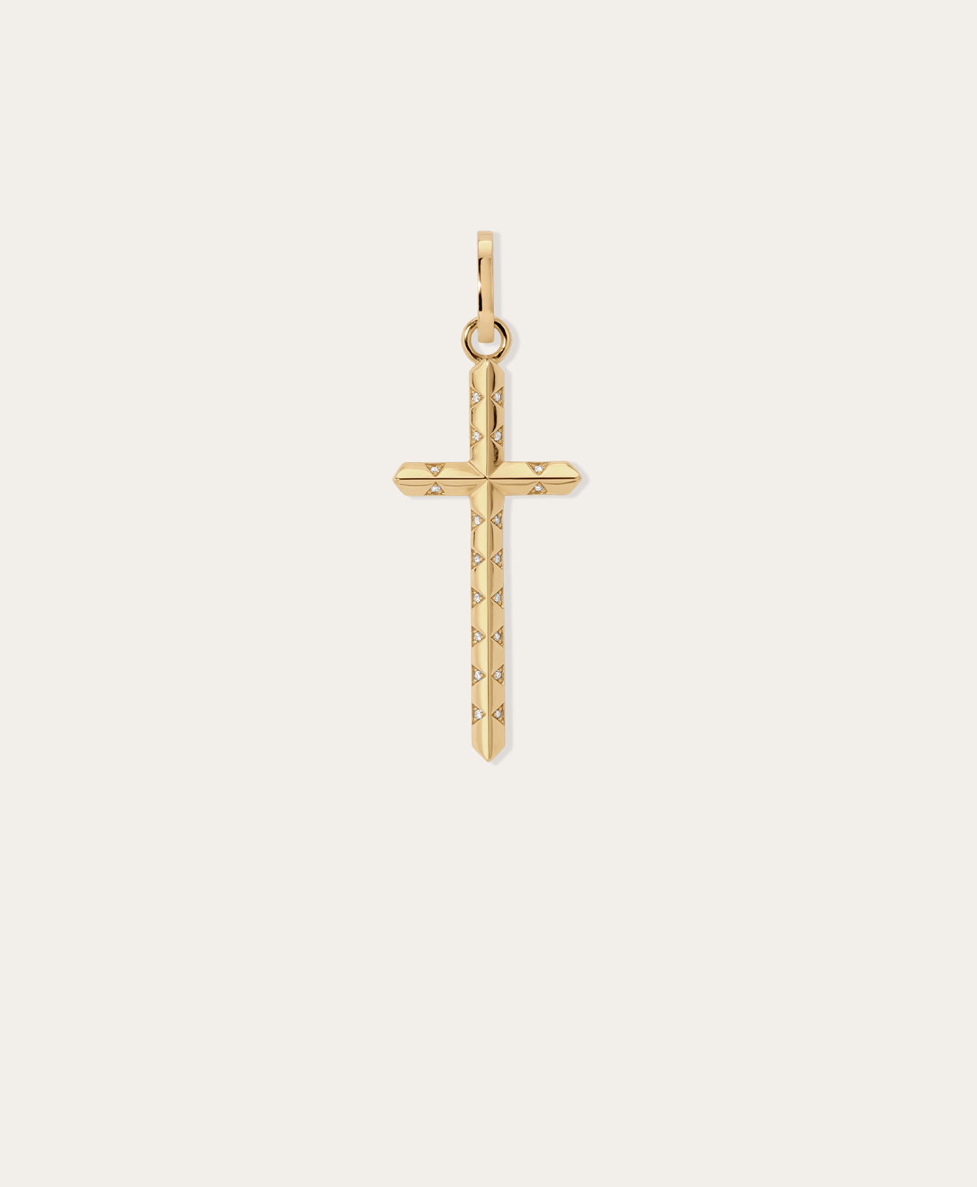 Pavé Diamond Cross Hinged Charm