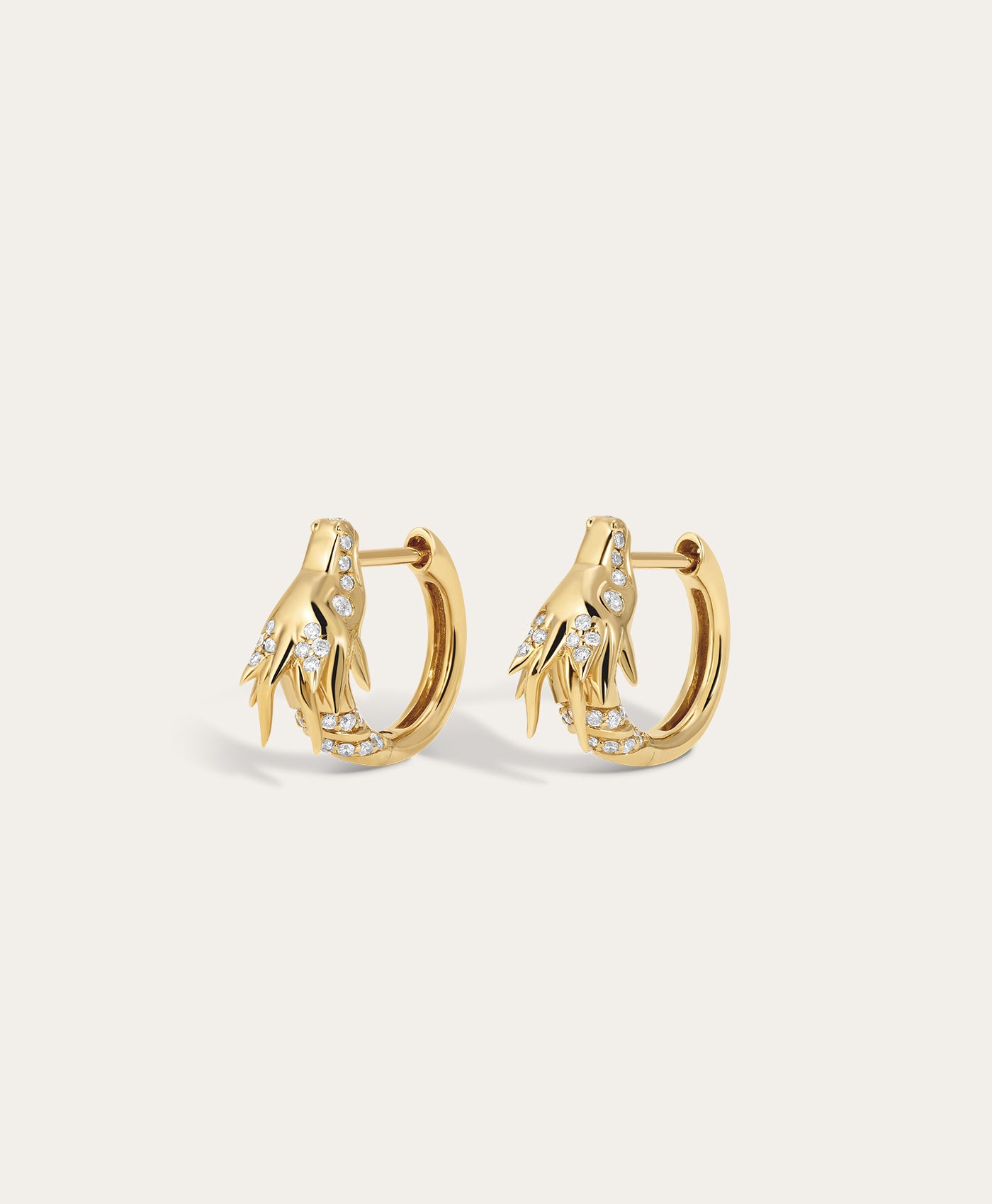 Pavé Dragon Huggie Hoops