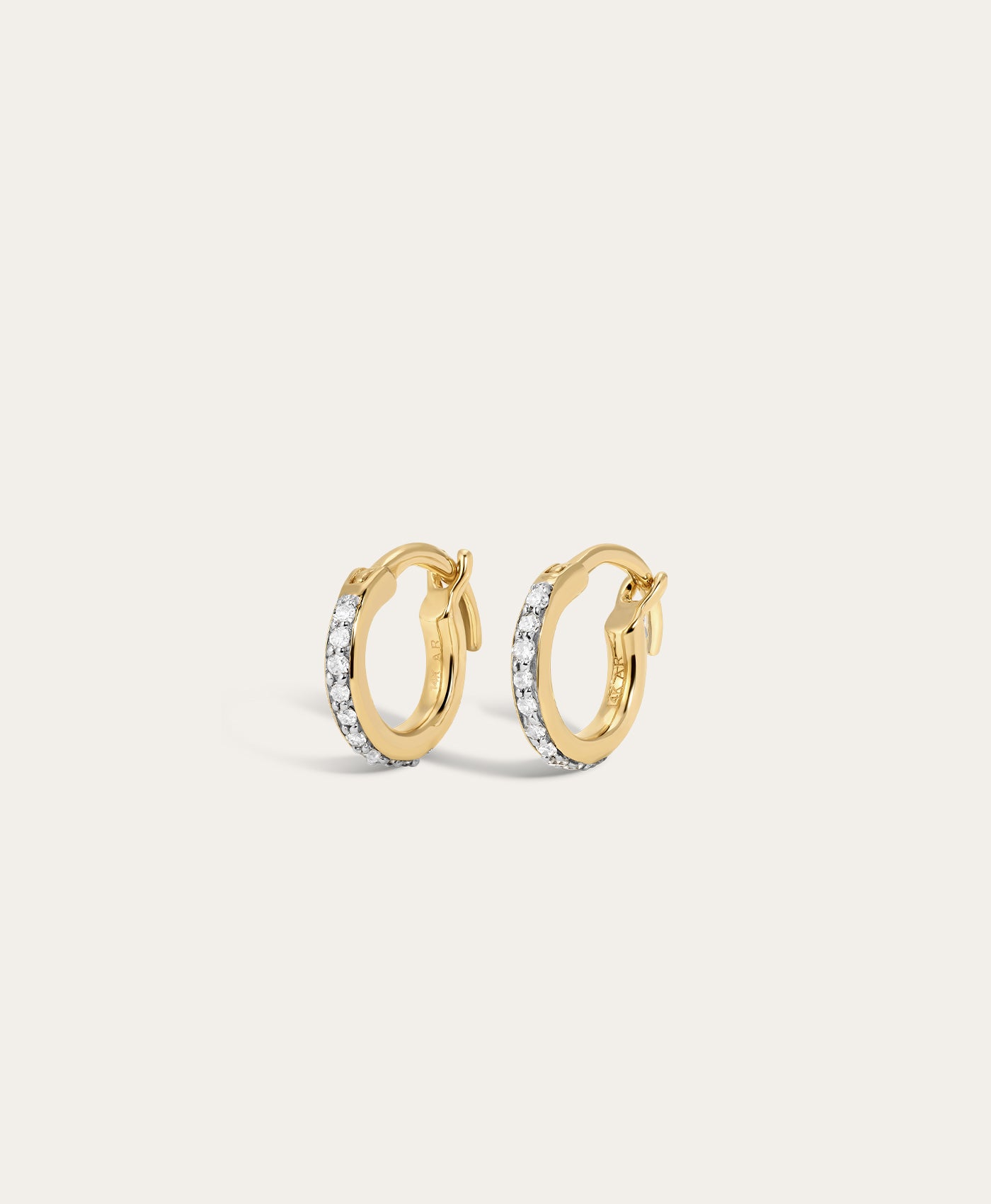 Pavé Huggie Hoops