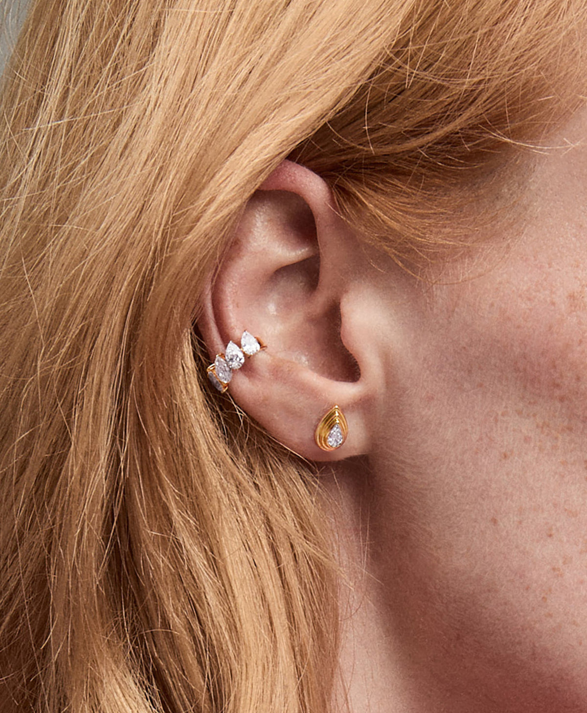Pear Eternity Diamond Ear Cuff - Lab Grown