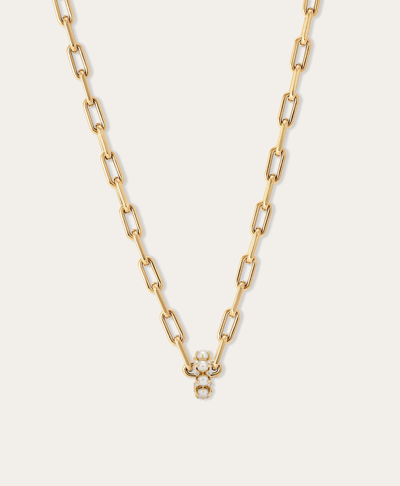 Pearl + Diamond Rounds Big Bead