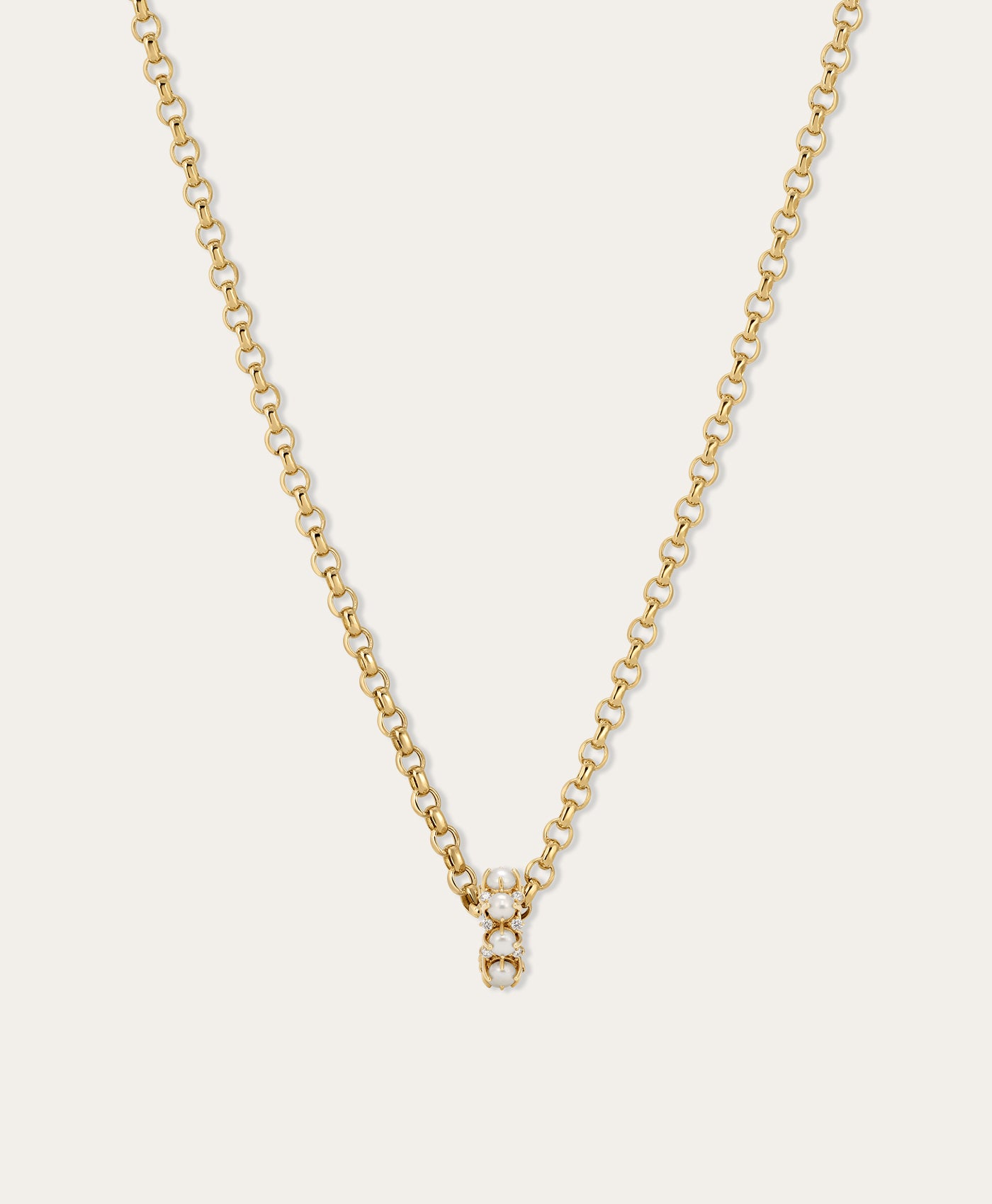 Pearl + Diamond Rounds Big Bead