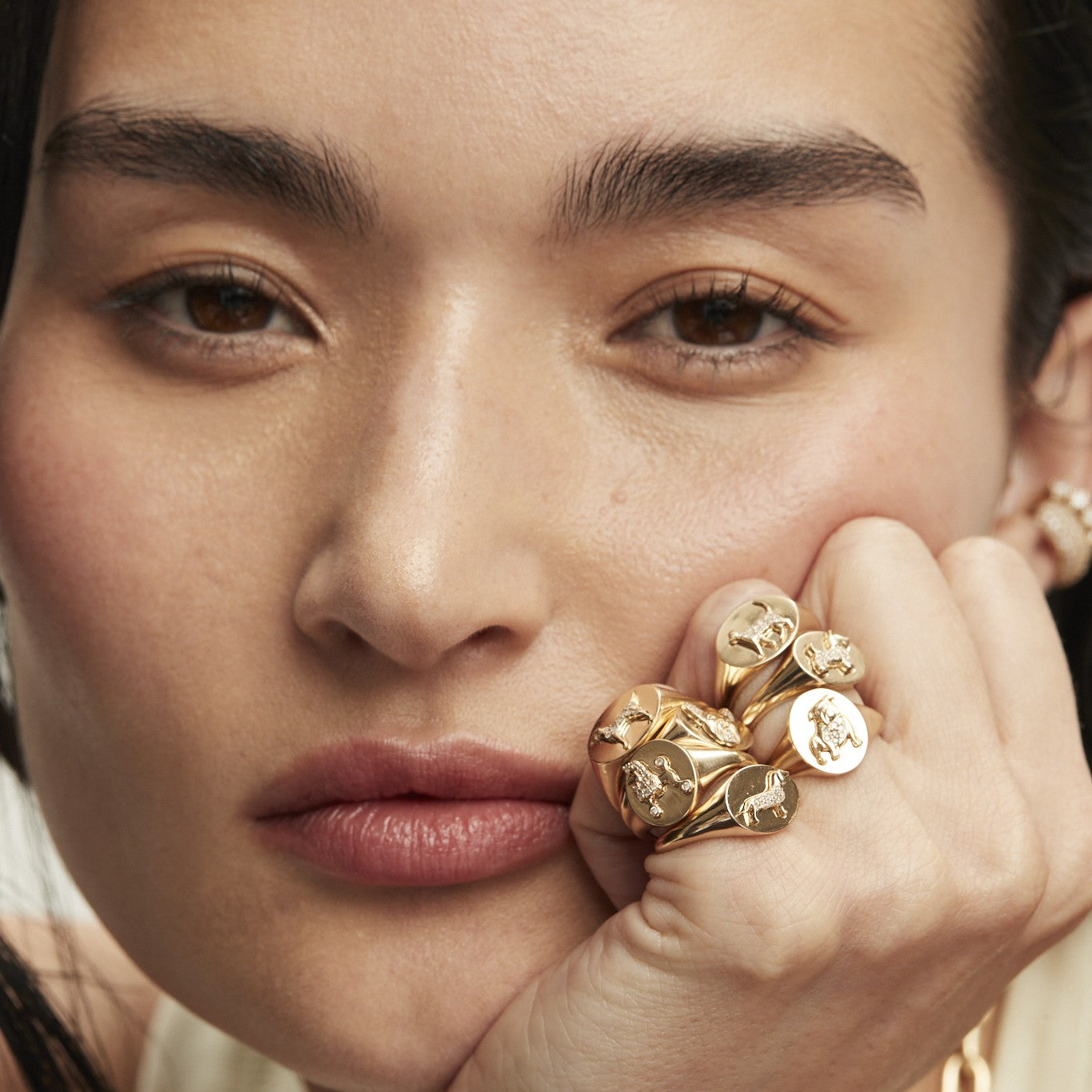 Pavé Diamond Scottish Terrier Signet Ring