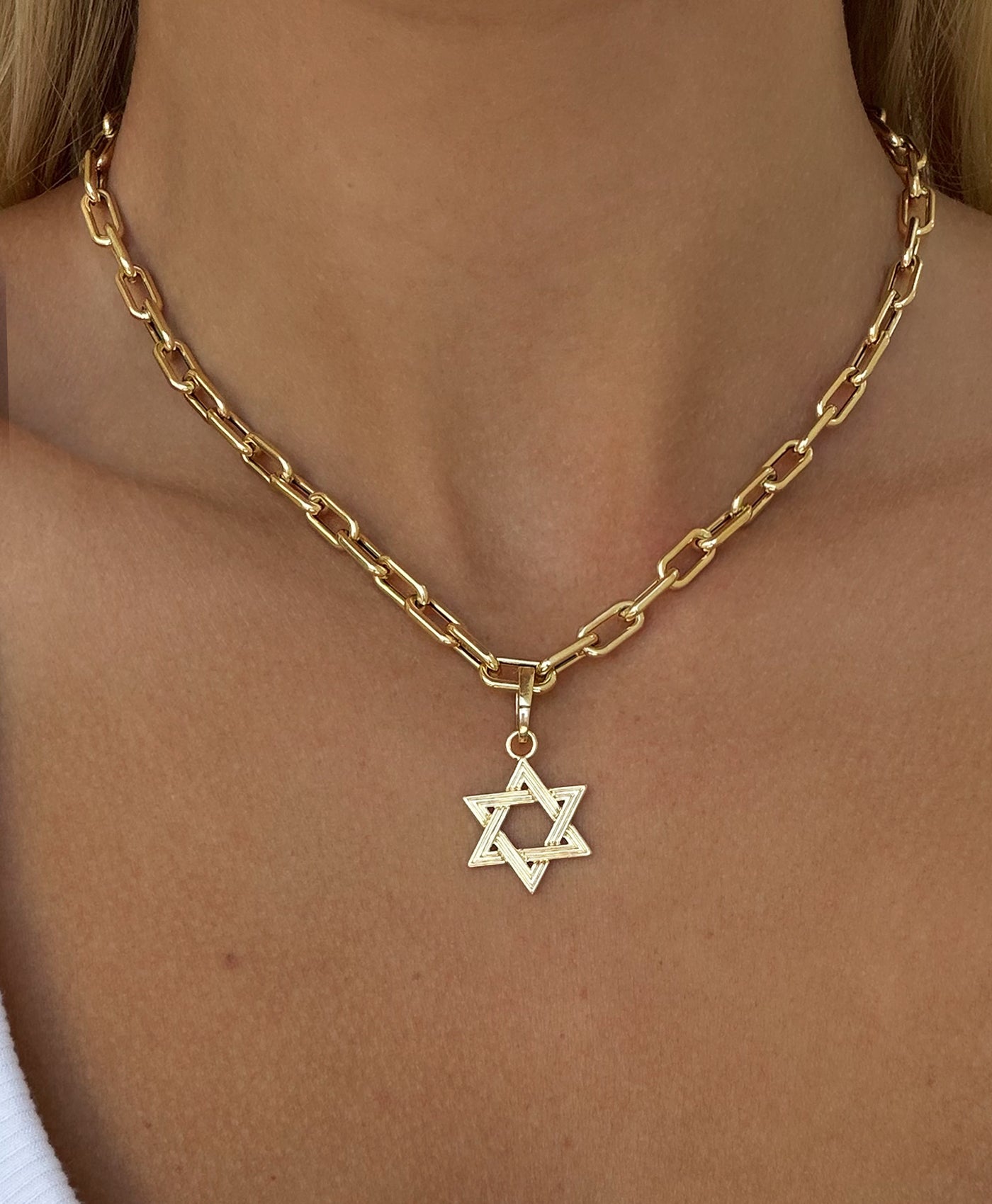 One of a Kind Groovy XL Star of David Hinged Charm