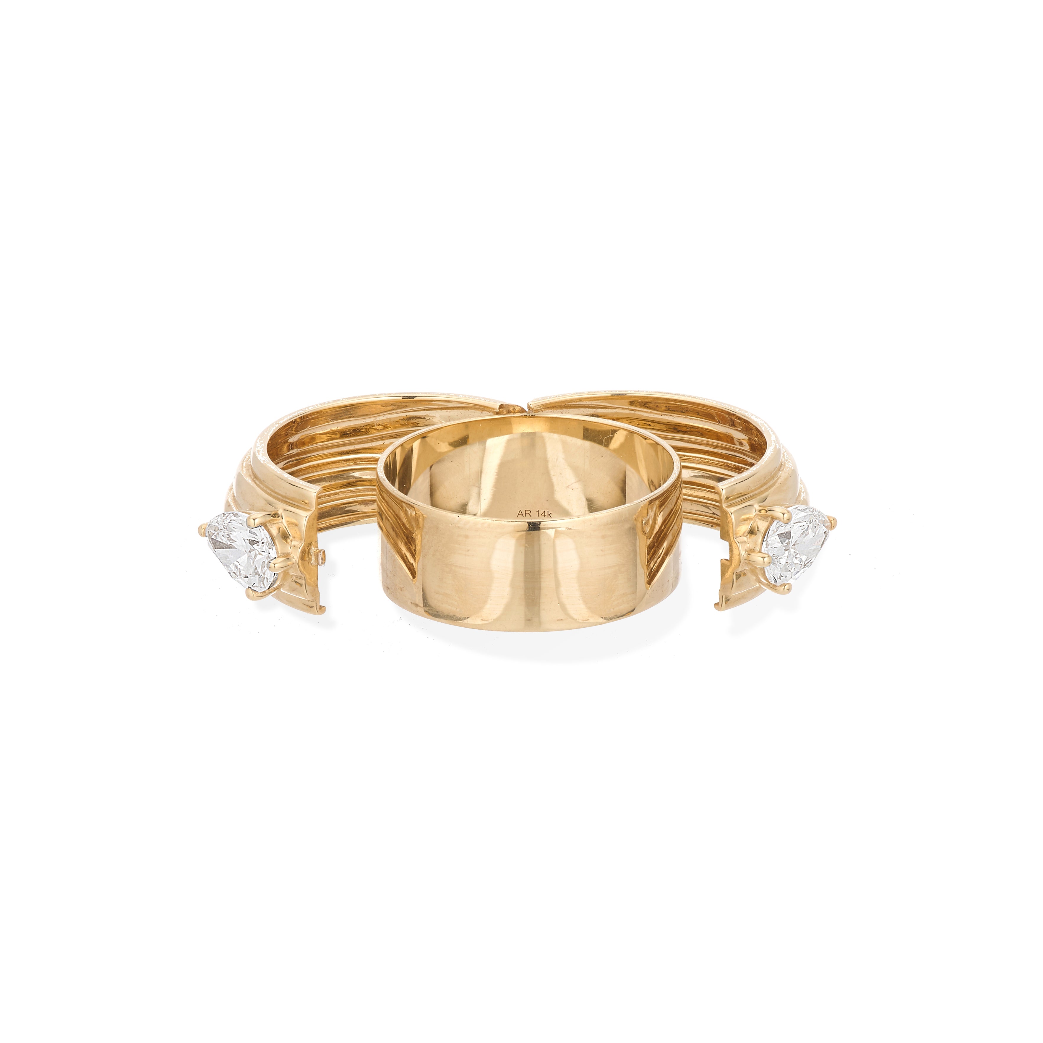 Groovy Diamond Hidden Message Ring - Lab Grown