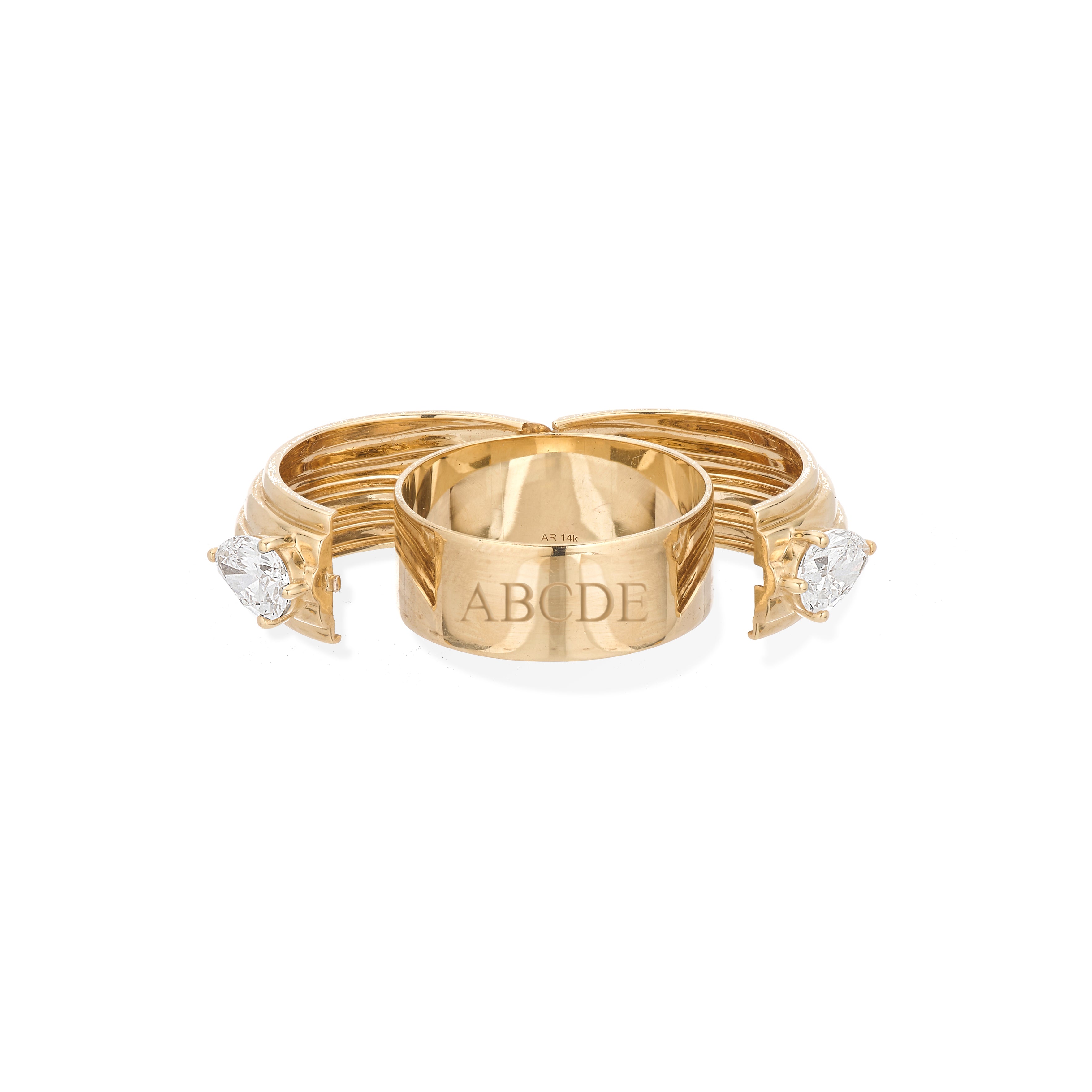 Groovy Diamond Hidden Message Ring - Lab Grown