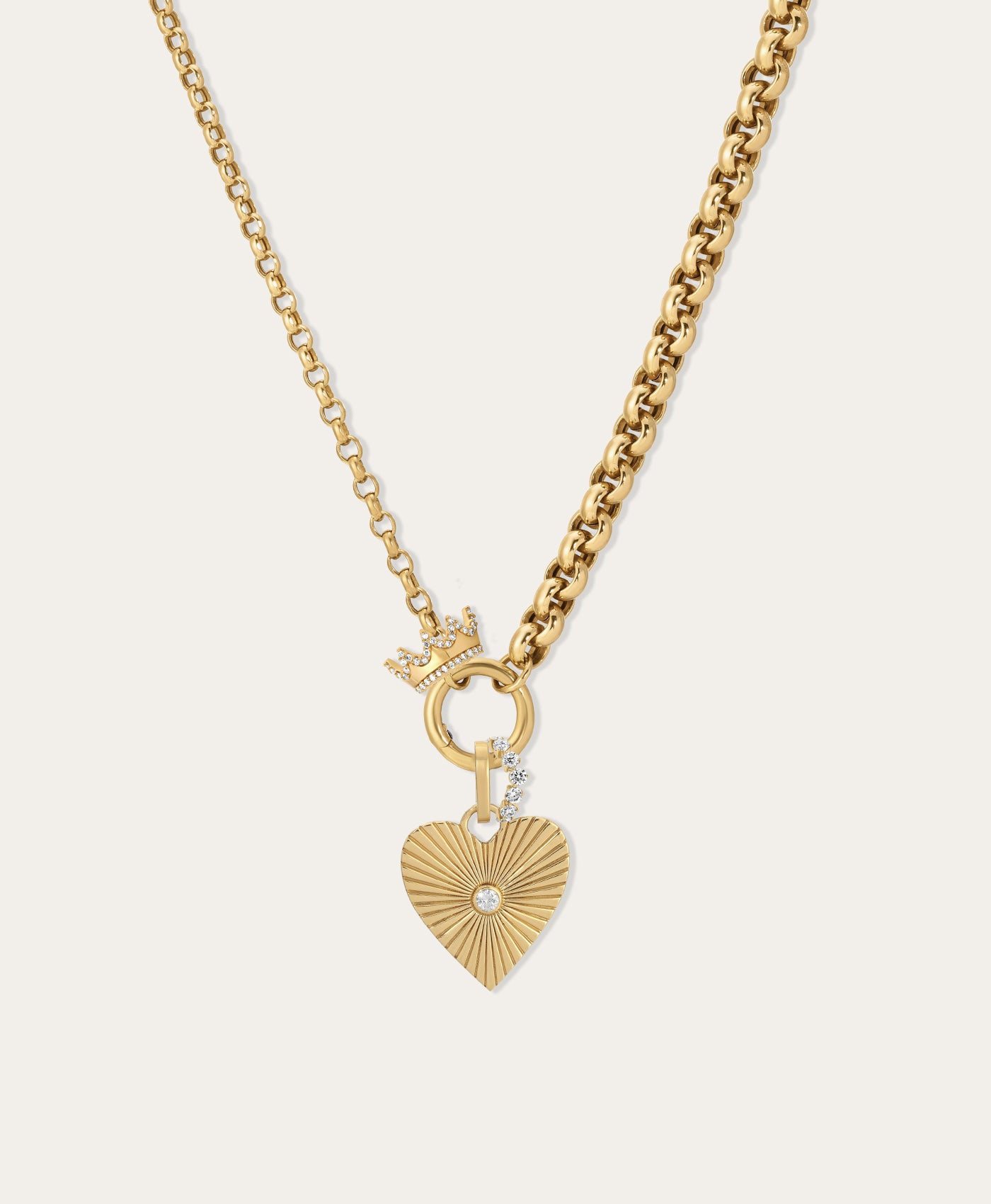 Royal Love Diamond Charm Necklace