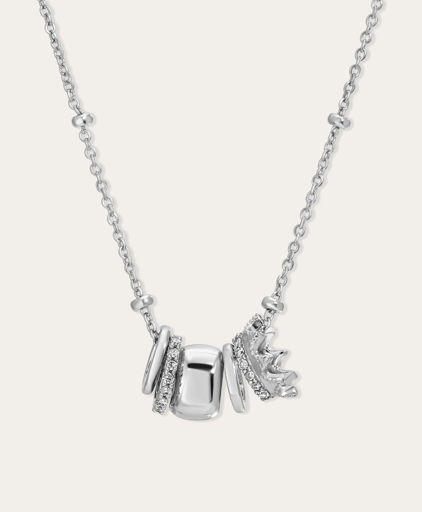 Royal Rager Mini Bead Necklace in Sterling Silver