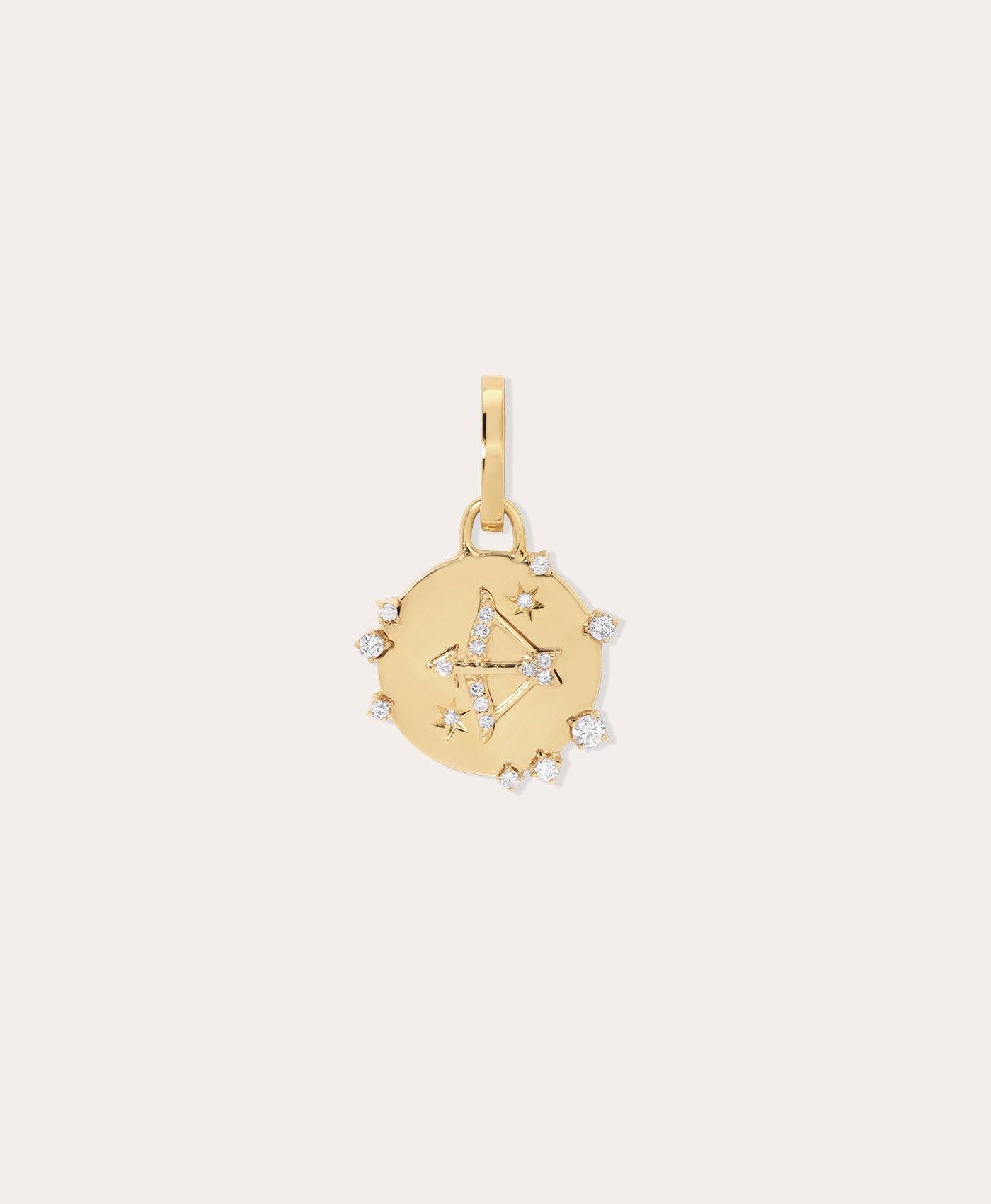 Zodiac Diamond Sagittarius Hinged Charm