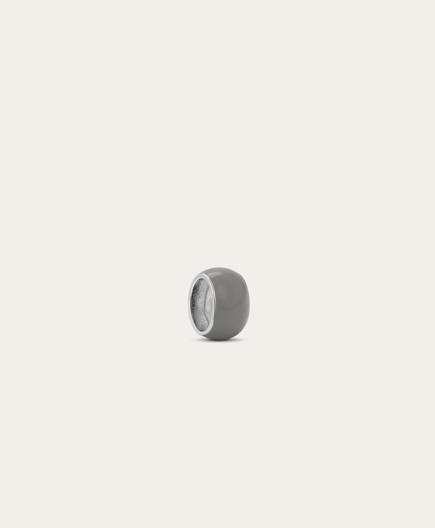 Wide Slate Enamel Mini Bead
