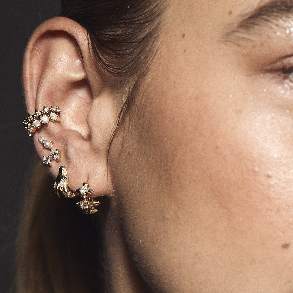 Pavé Dragon Huggie Hoops