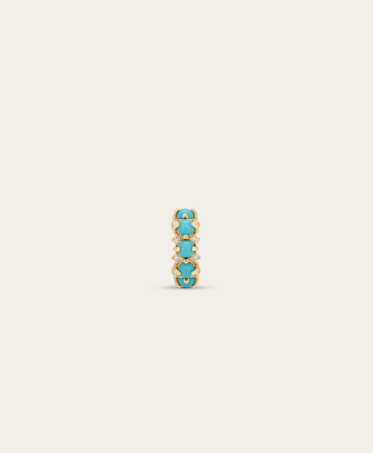 Turquoise + Diamond Rounds Big Bead