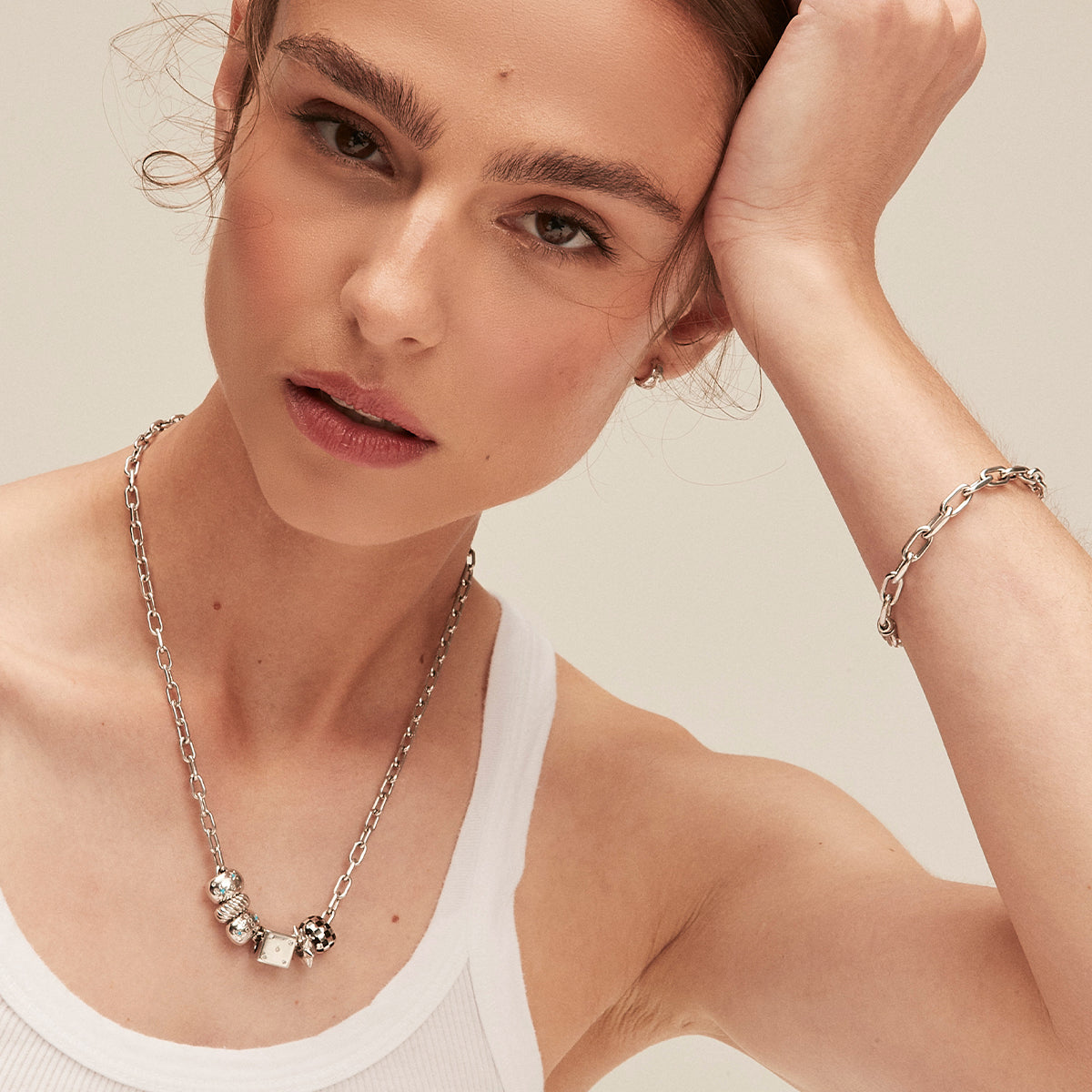 Turquoise Horseshoe Big Bead Seed Pearl Necklace