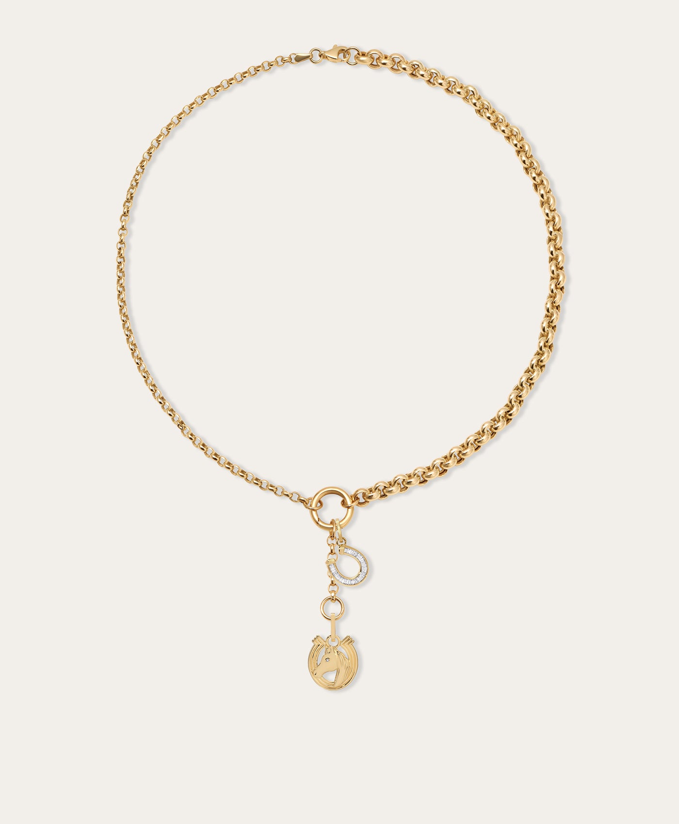 Twice as Lucky Diamond Charm Necklace