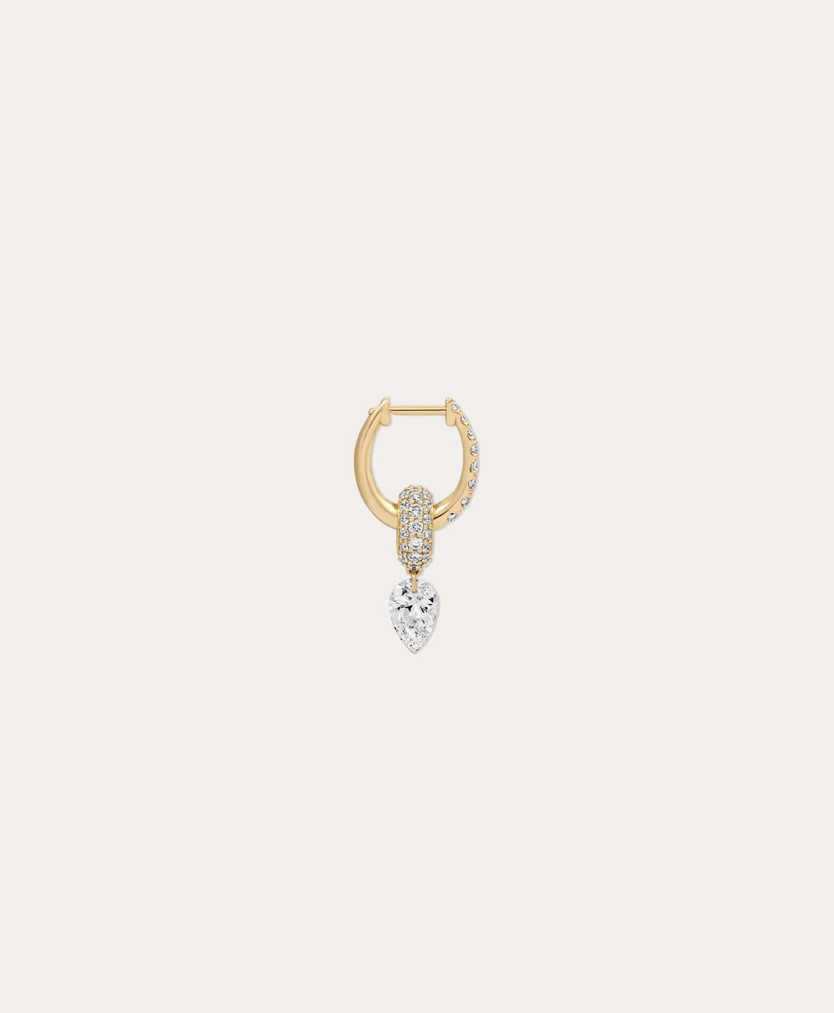 Twinkle Pavé Pear Diamond Mini Bead Hoop
