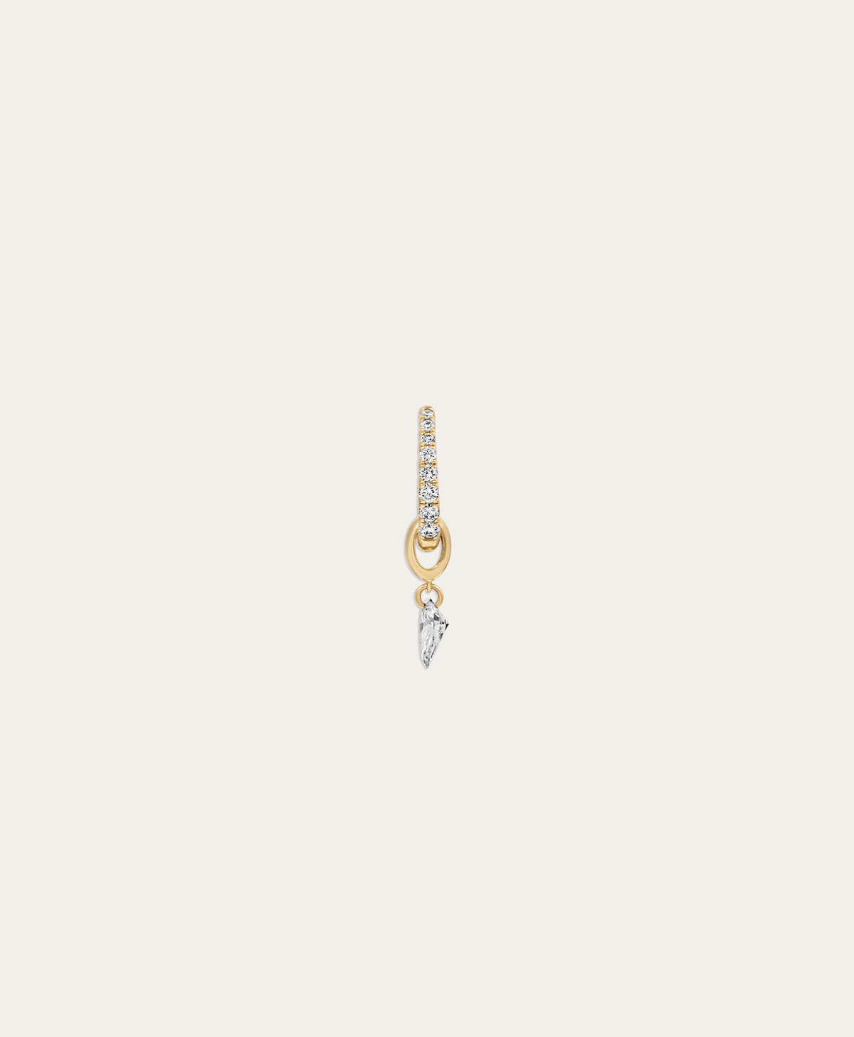 Twinkle Diamond Pear Mini Bead Hoop