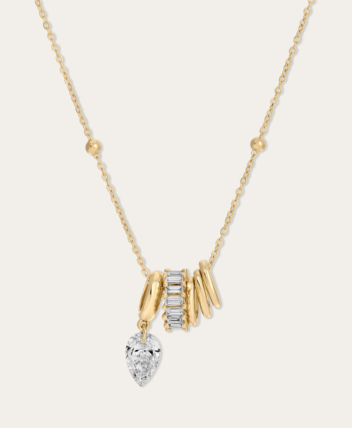 Twinkle Diamond After Party Mini Bead Necklace