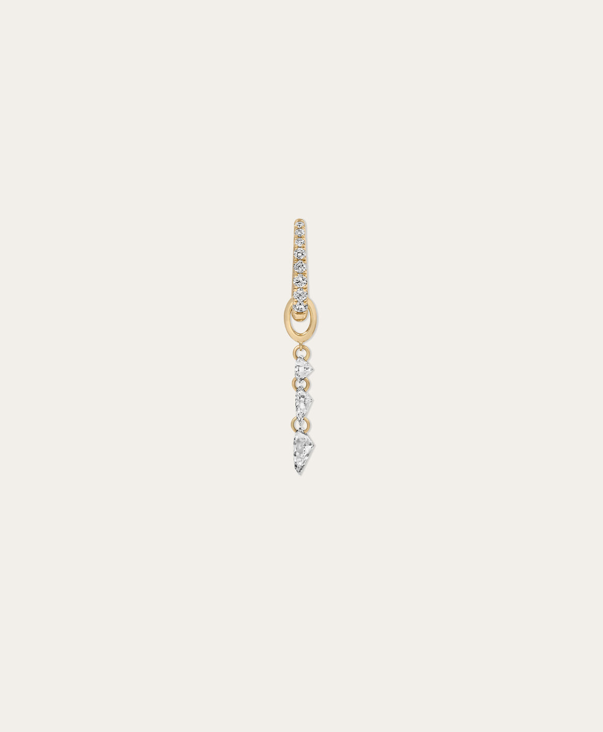 Twinkle Diamond Trio Mini Bead Hoop