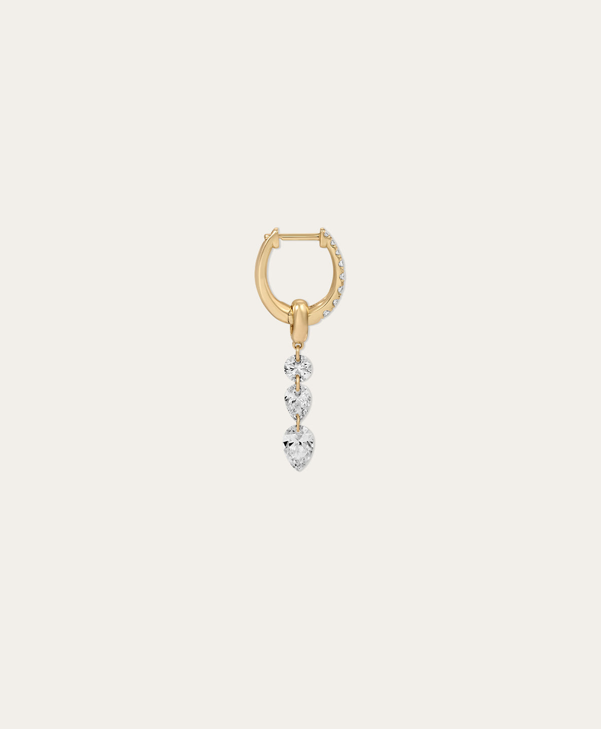 Twinkle Diamond Trio Mini Bead Hoop