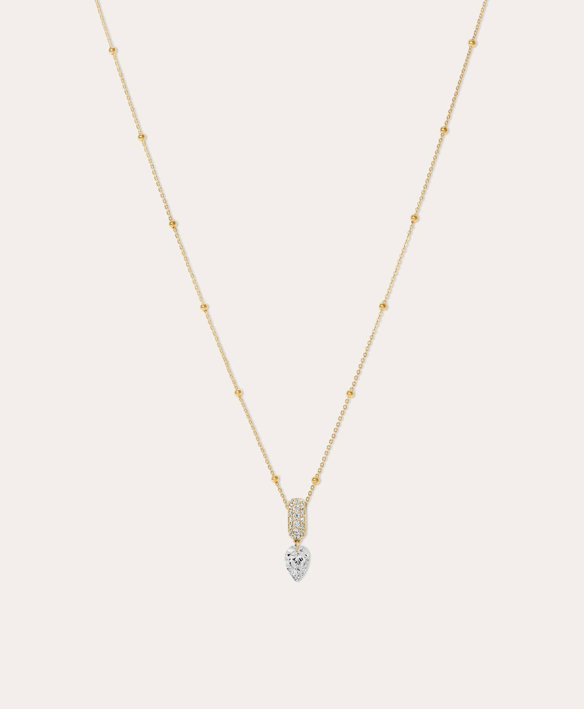 Twinkle Pavé Diamond Pear Wide Mini Bead
