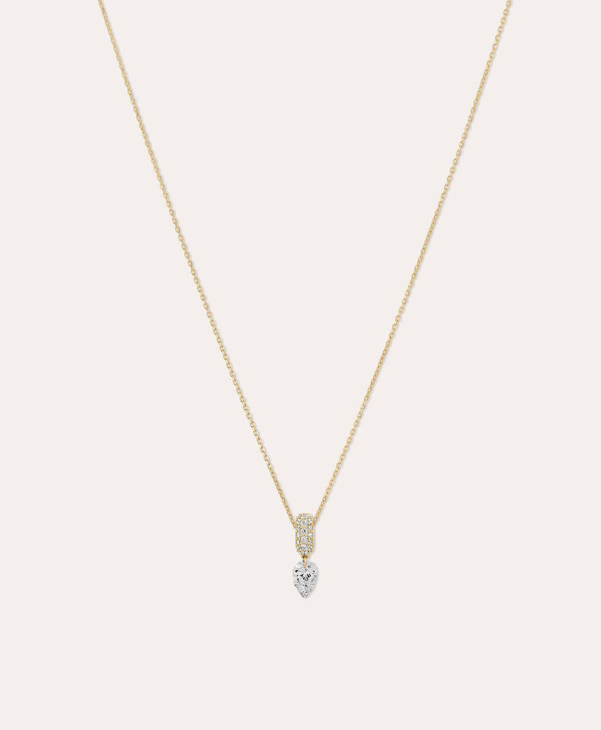 Twinkle Pavé Diamond Pear Wide Mini Bead