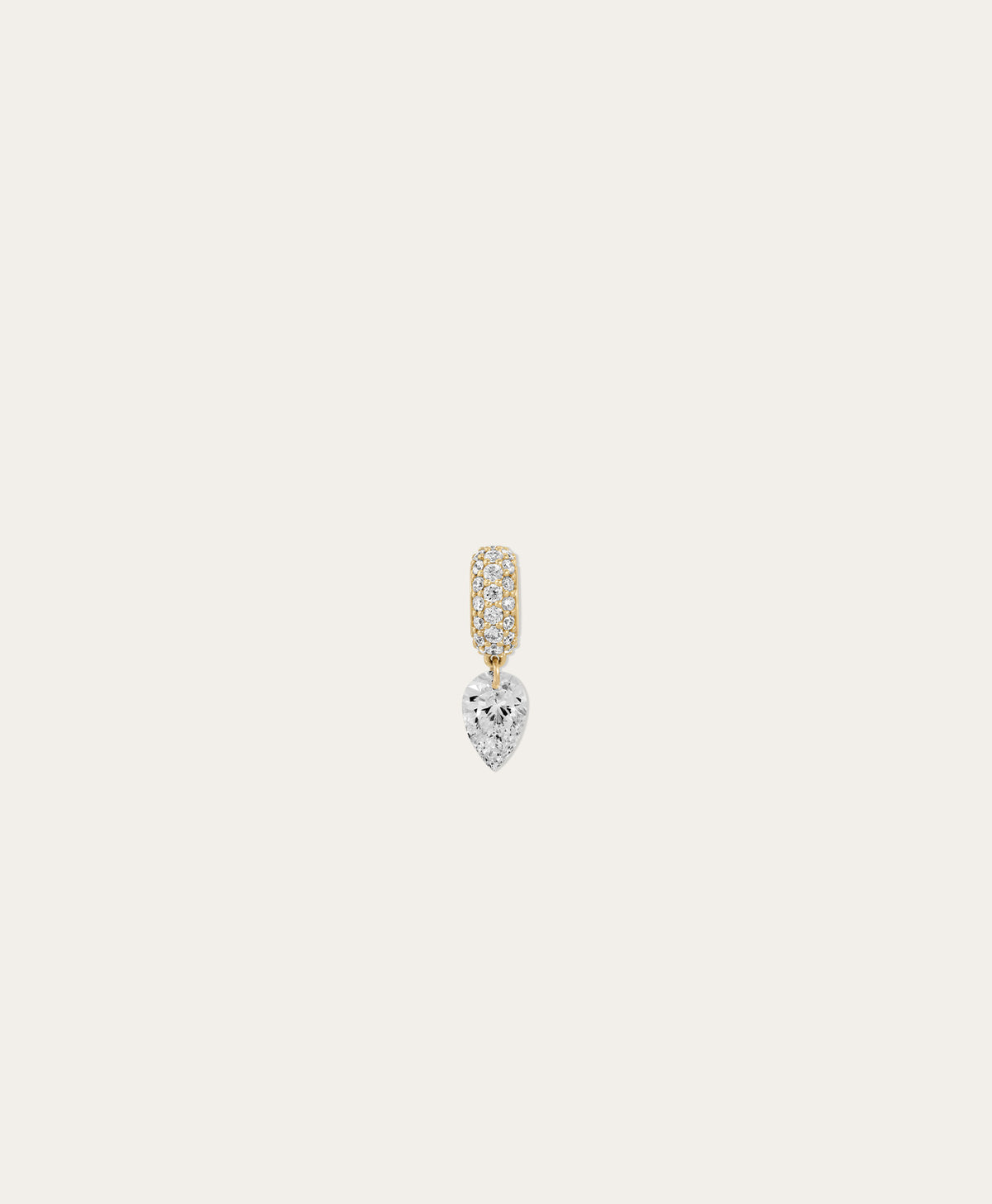 Twinkle Pavé Diamond Pear Wide Mini Bead