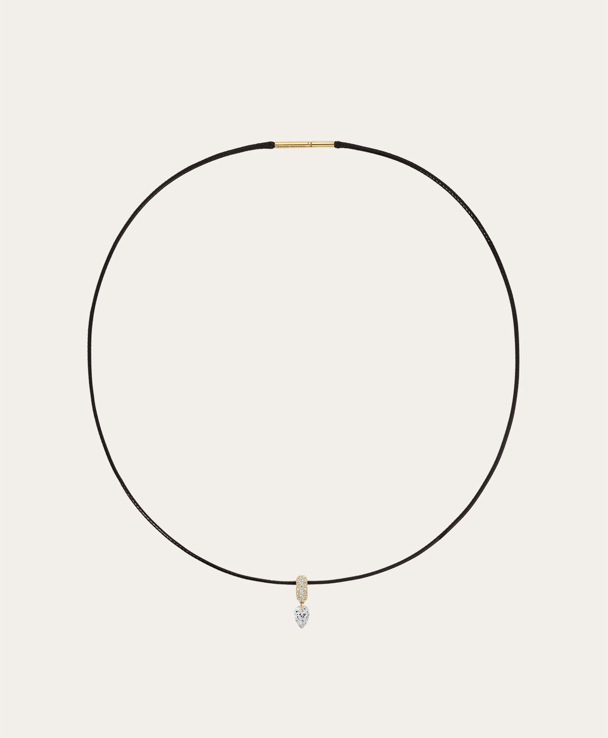Twinkle Pavé Diamond Pear Wide Mini Bead