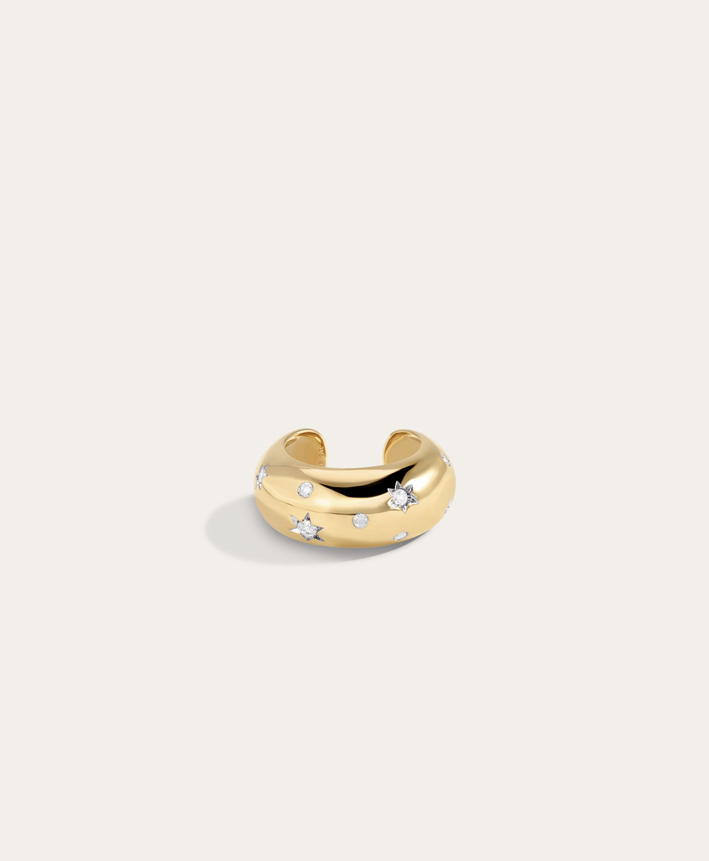Wide Celestial Diamond Ear Cuff