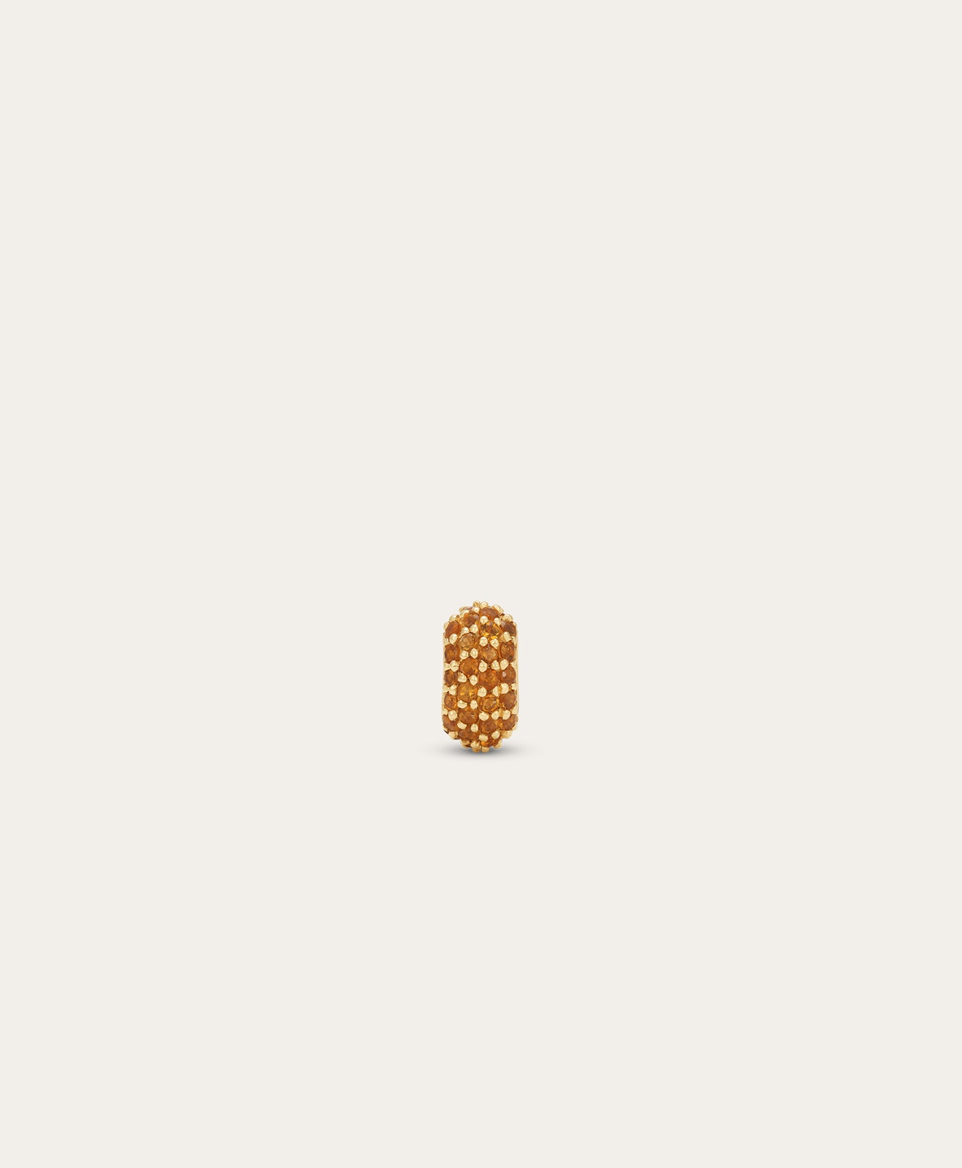Wide Pavé Citrine Mini Bead