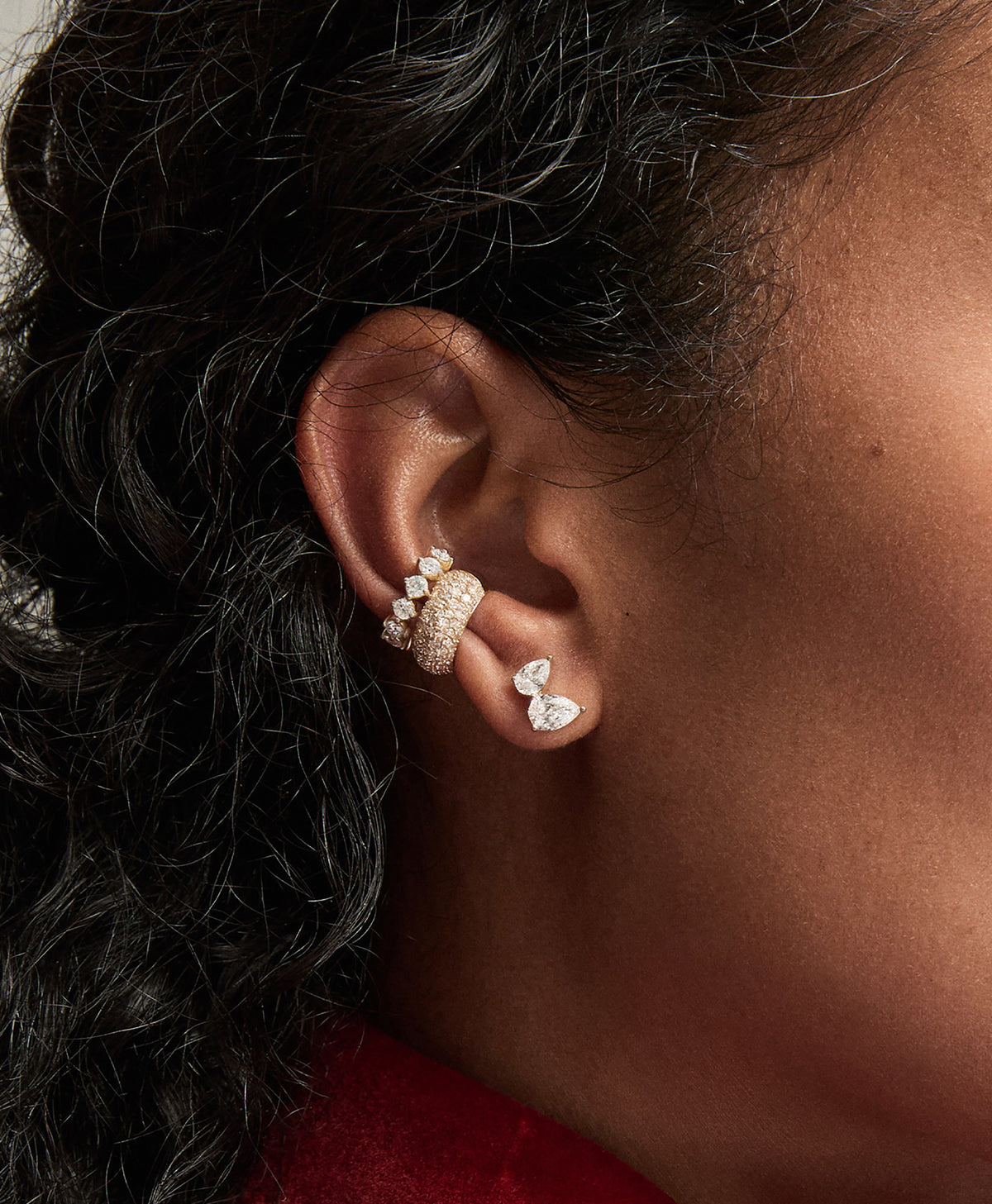 Wide Pave Diamond Ear Cuff