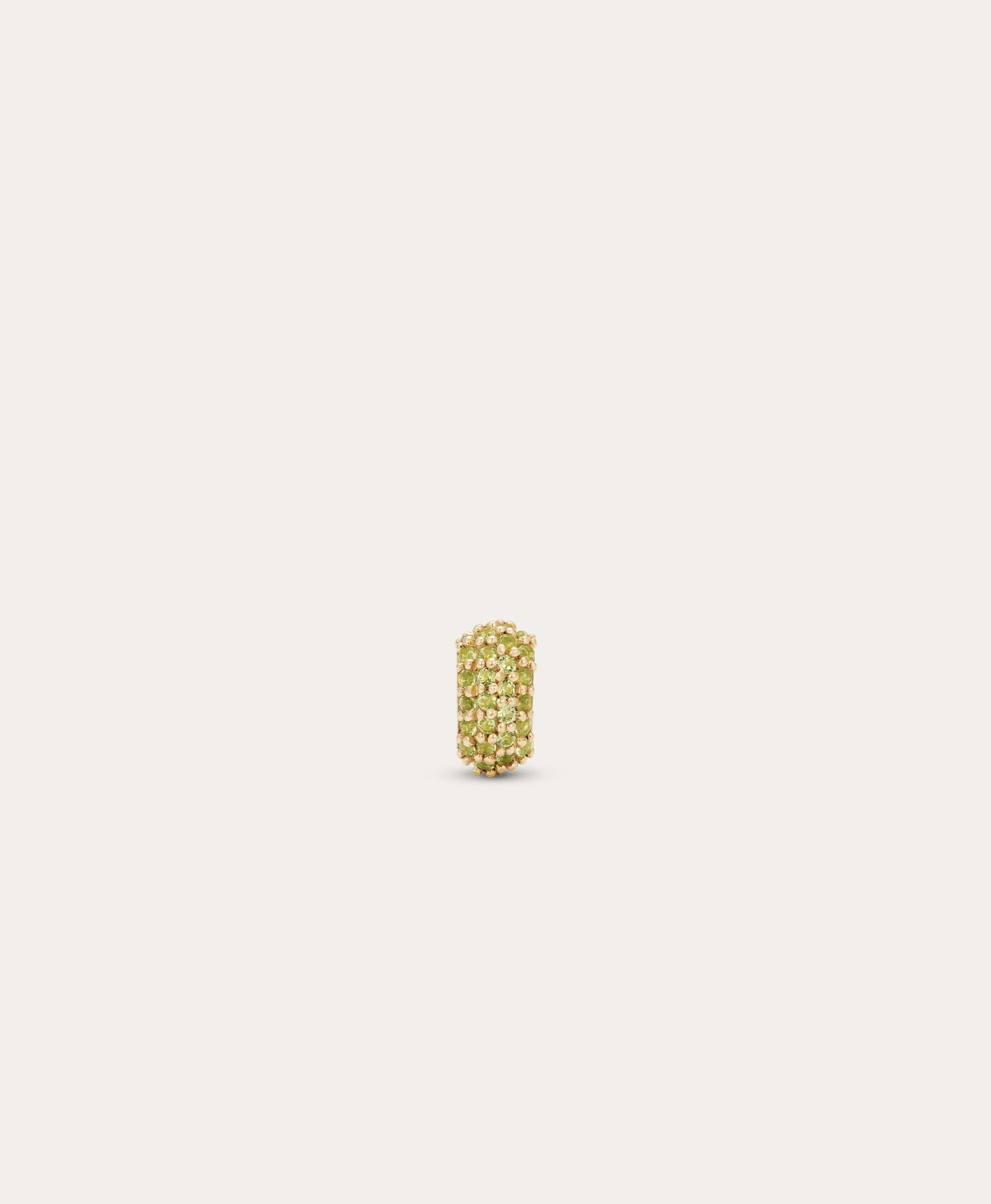 Wide Pavé Peridot Mini Bead