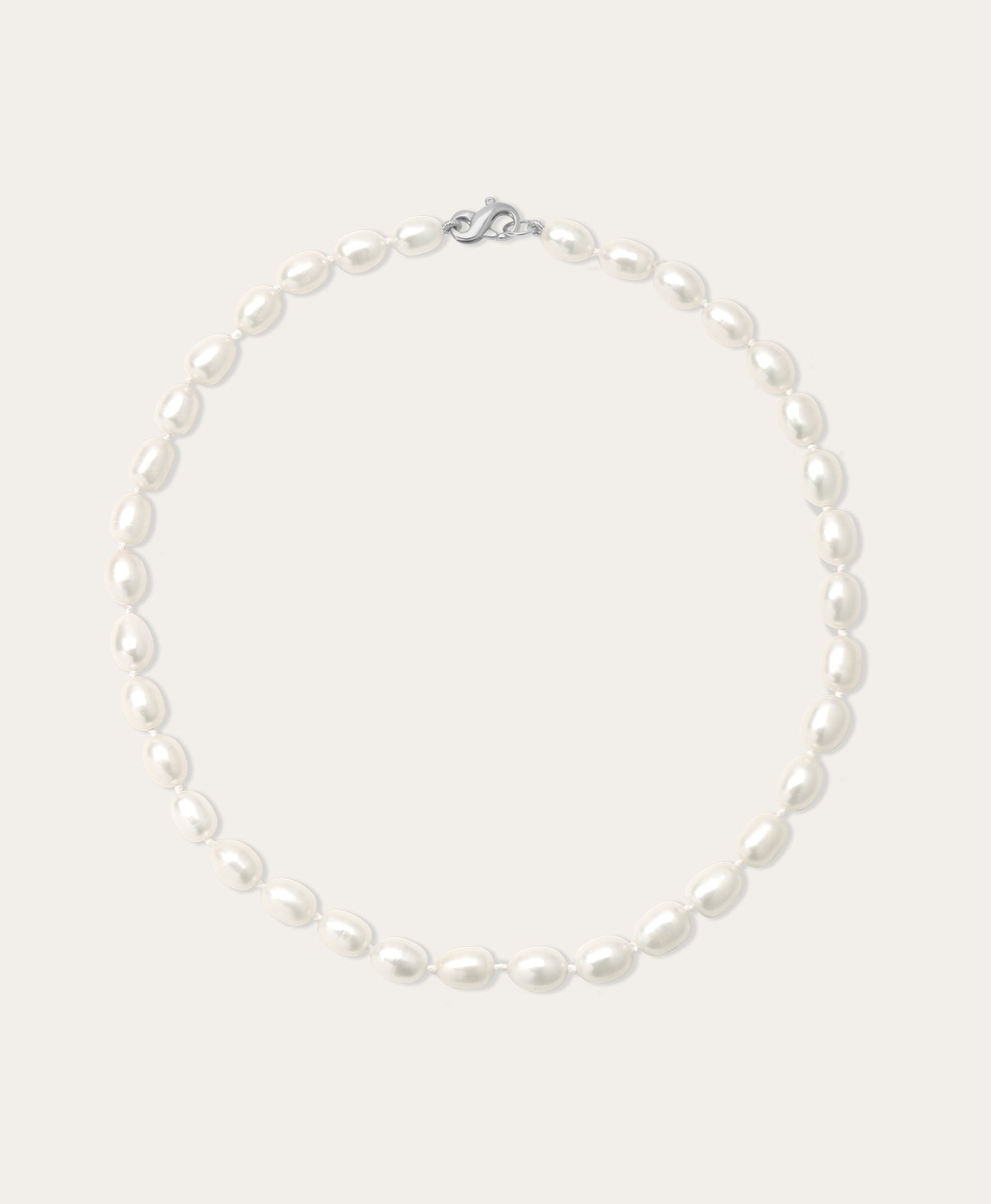 XL Seed Pearl Necklace in Sterling Silver
