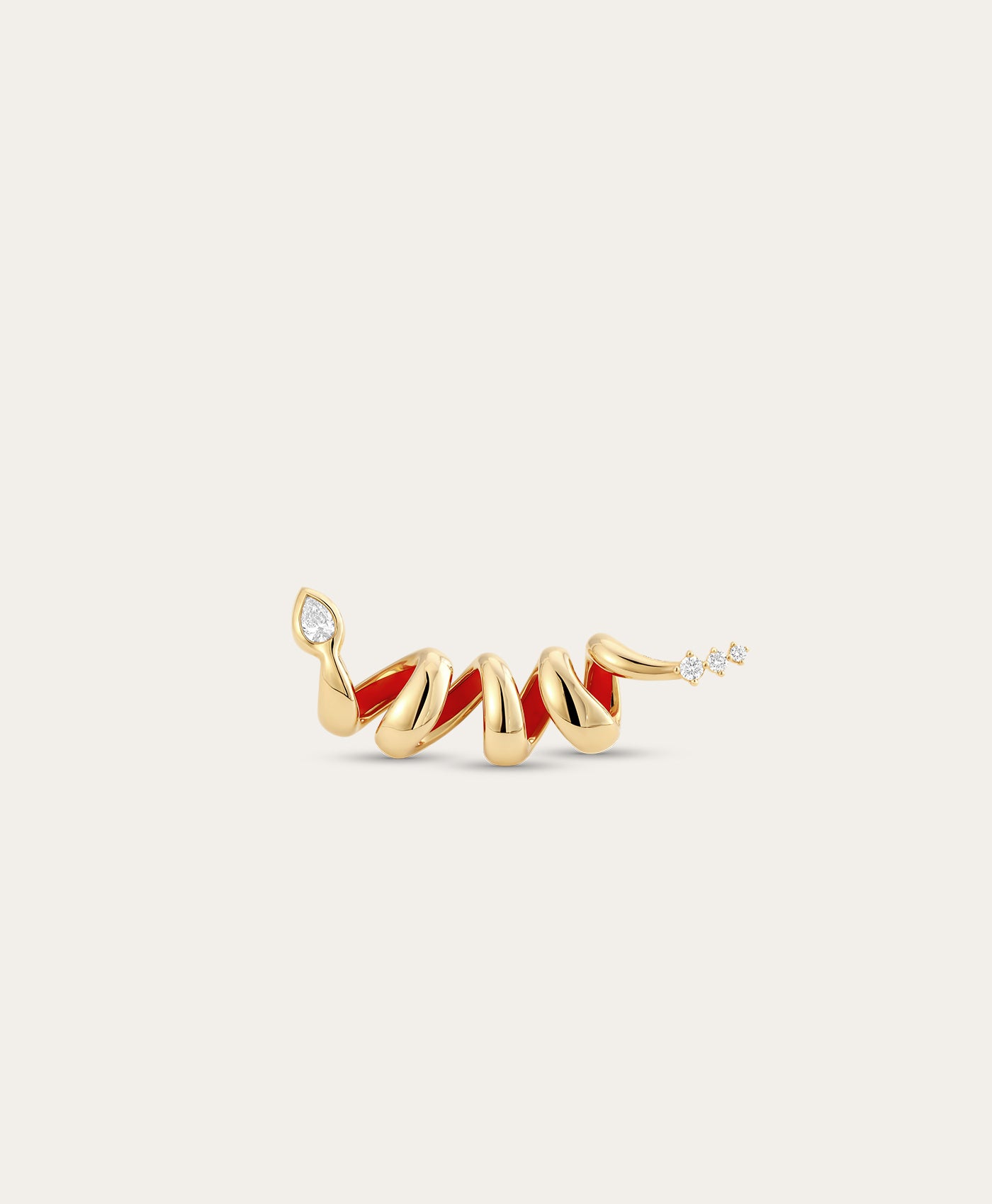 Year of the Snake XL Diamond Wrap Big Bead - Lab Grown