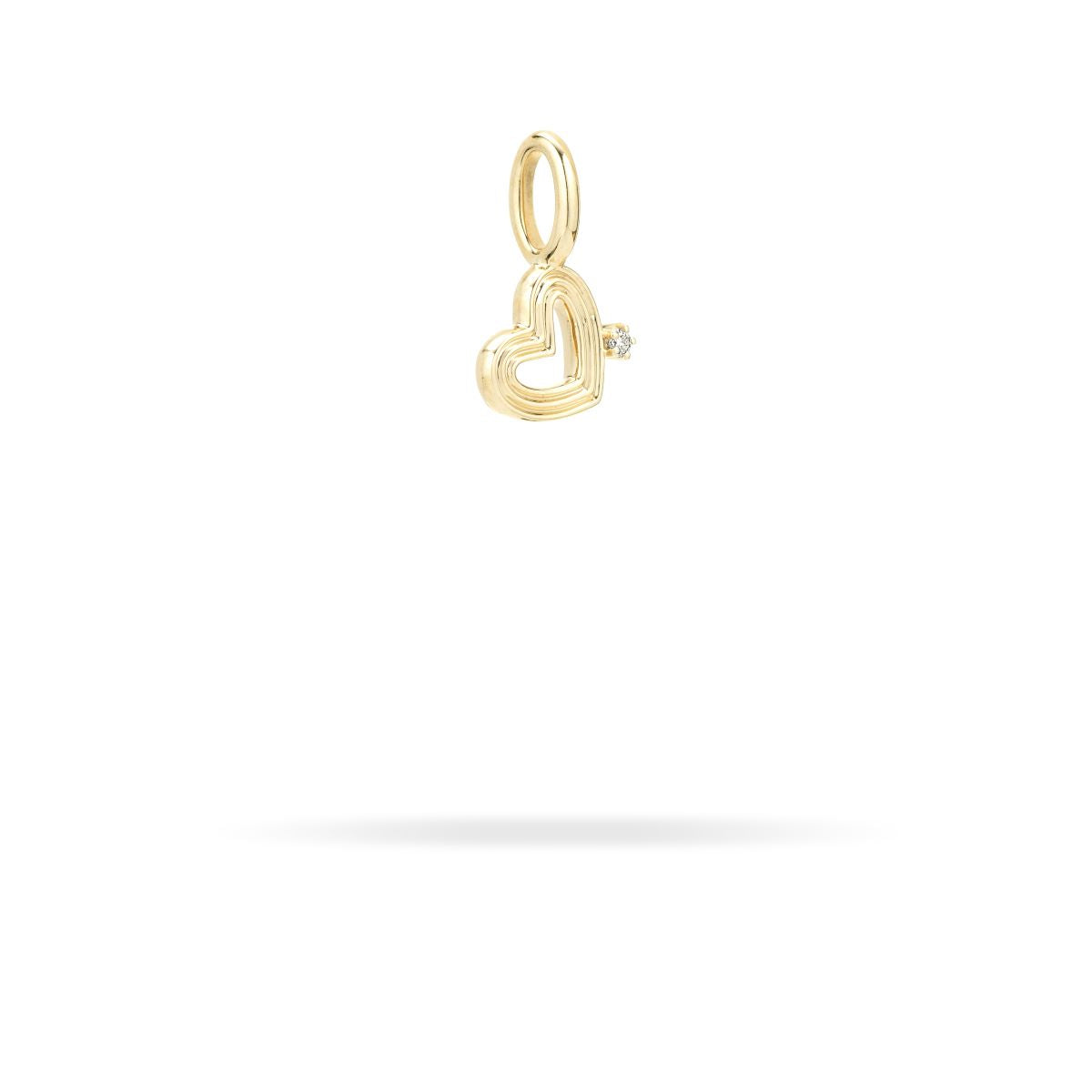 Groovy Diamond Heart Mini Charm
