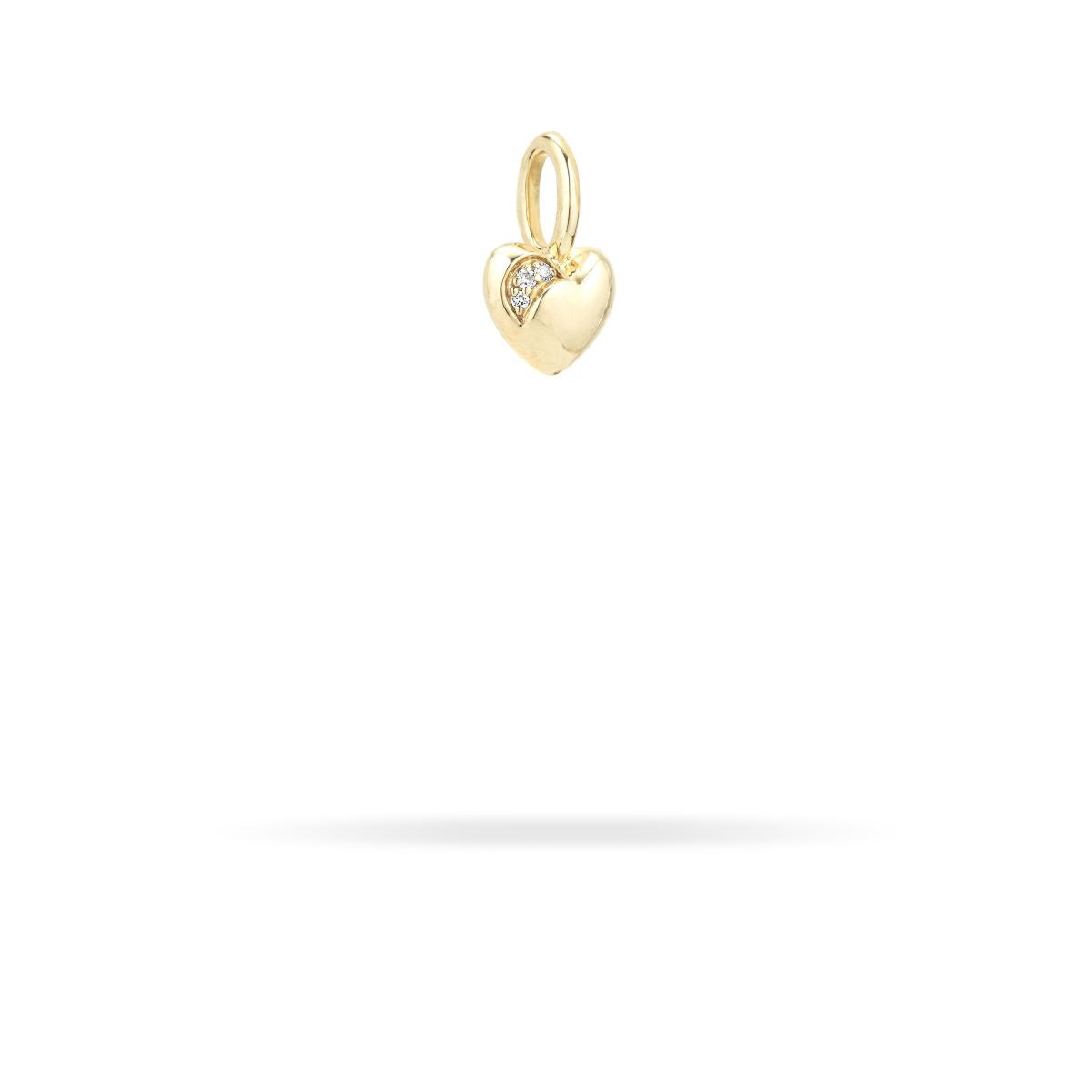 Diamond Puffy Heart Mini Charm