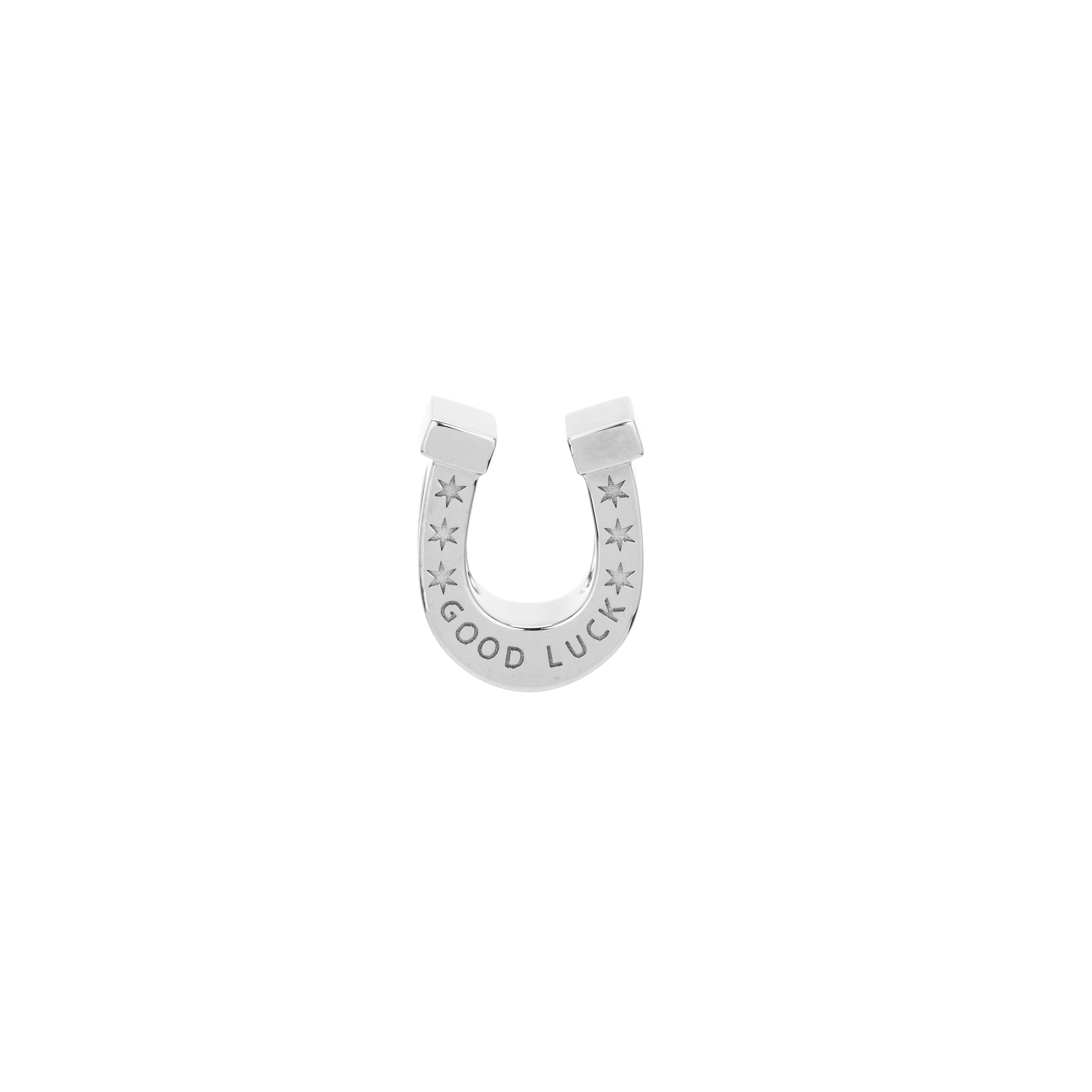 Good Luck Horseshoe Big Bead in Sterling Silver