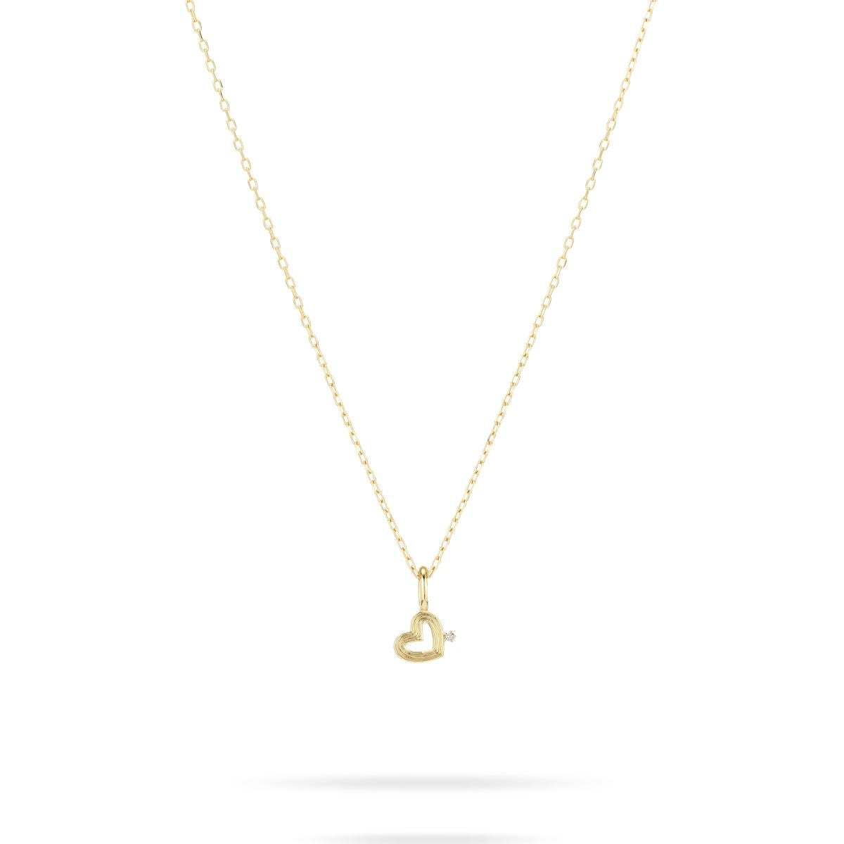 Groovy Diamond Heart Mini Charm