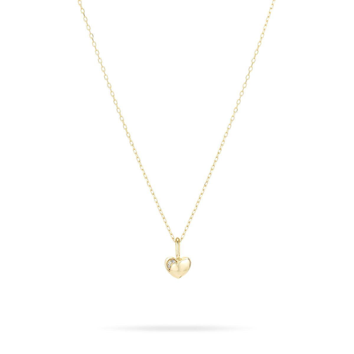 Diamond Puffy Heart Mini Charm